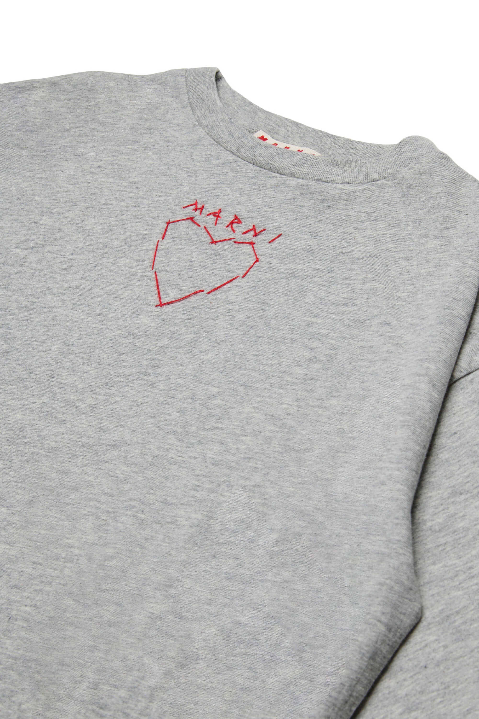 T-shirt with heart embroidery on the front