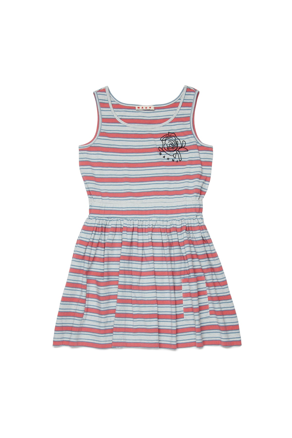 Sleeveless dress with logo