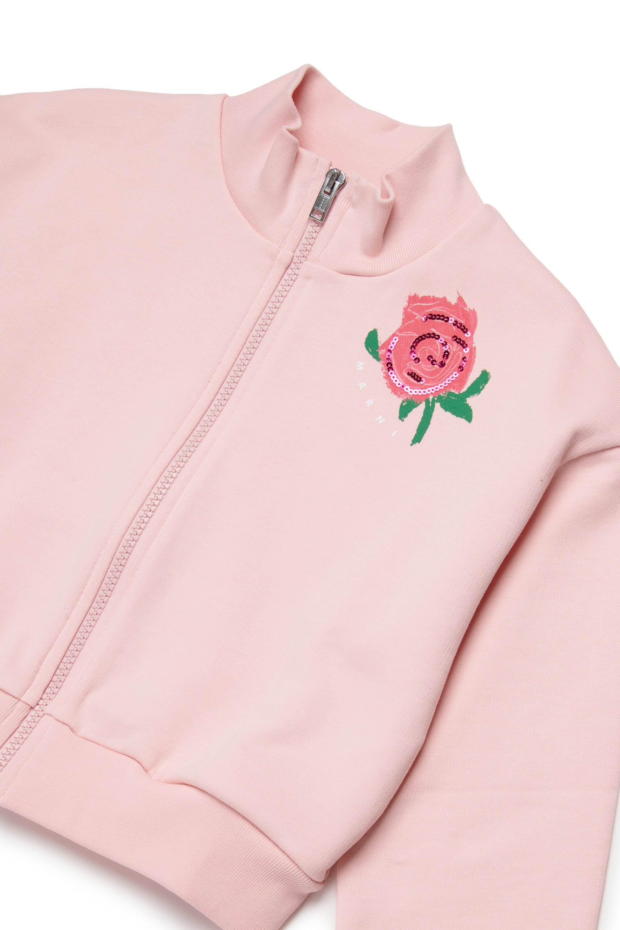 ロゴ入りフルジップスウェット