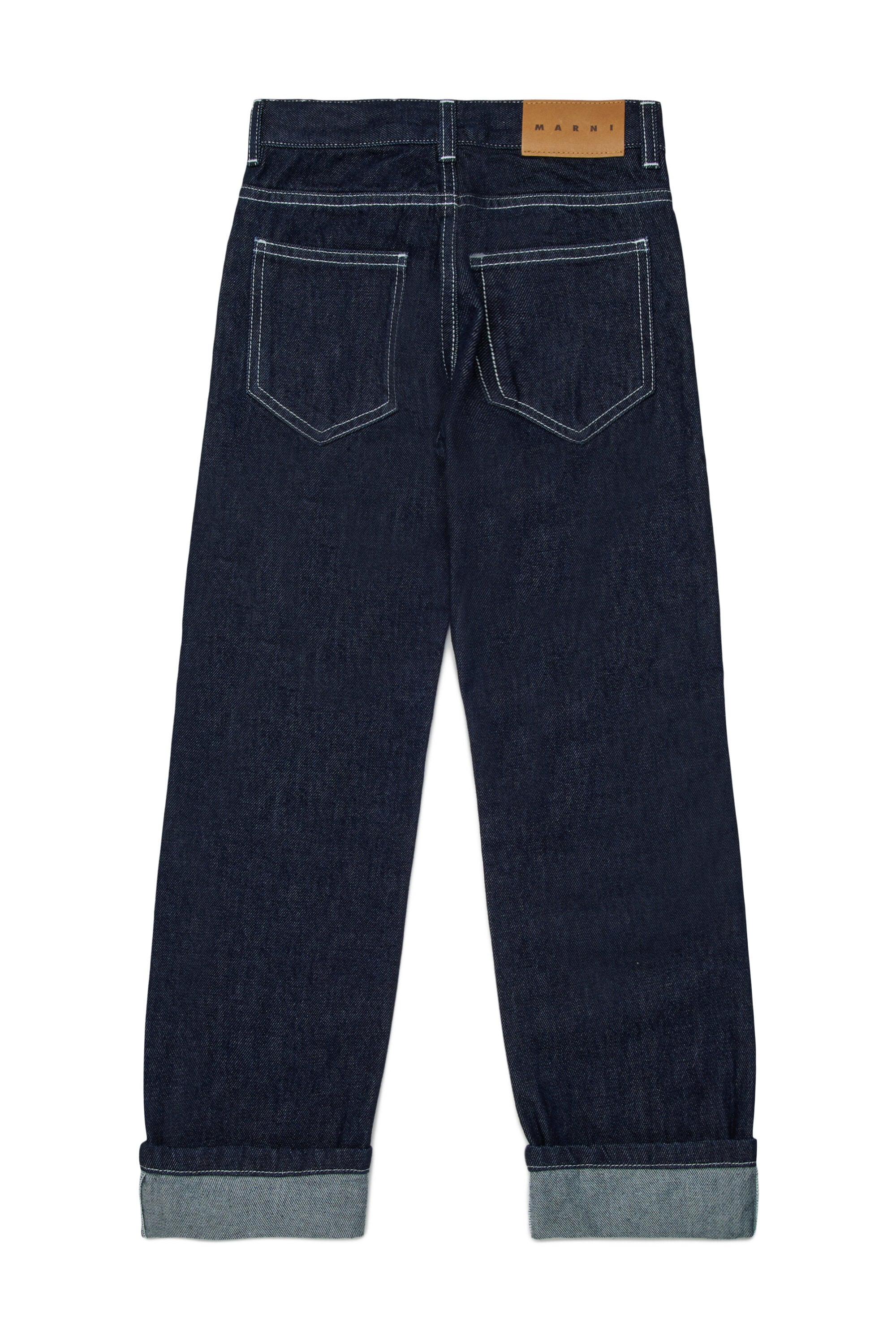 Dark blue slim-fit jeans