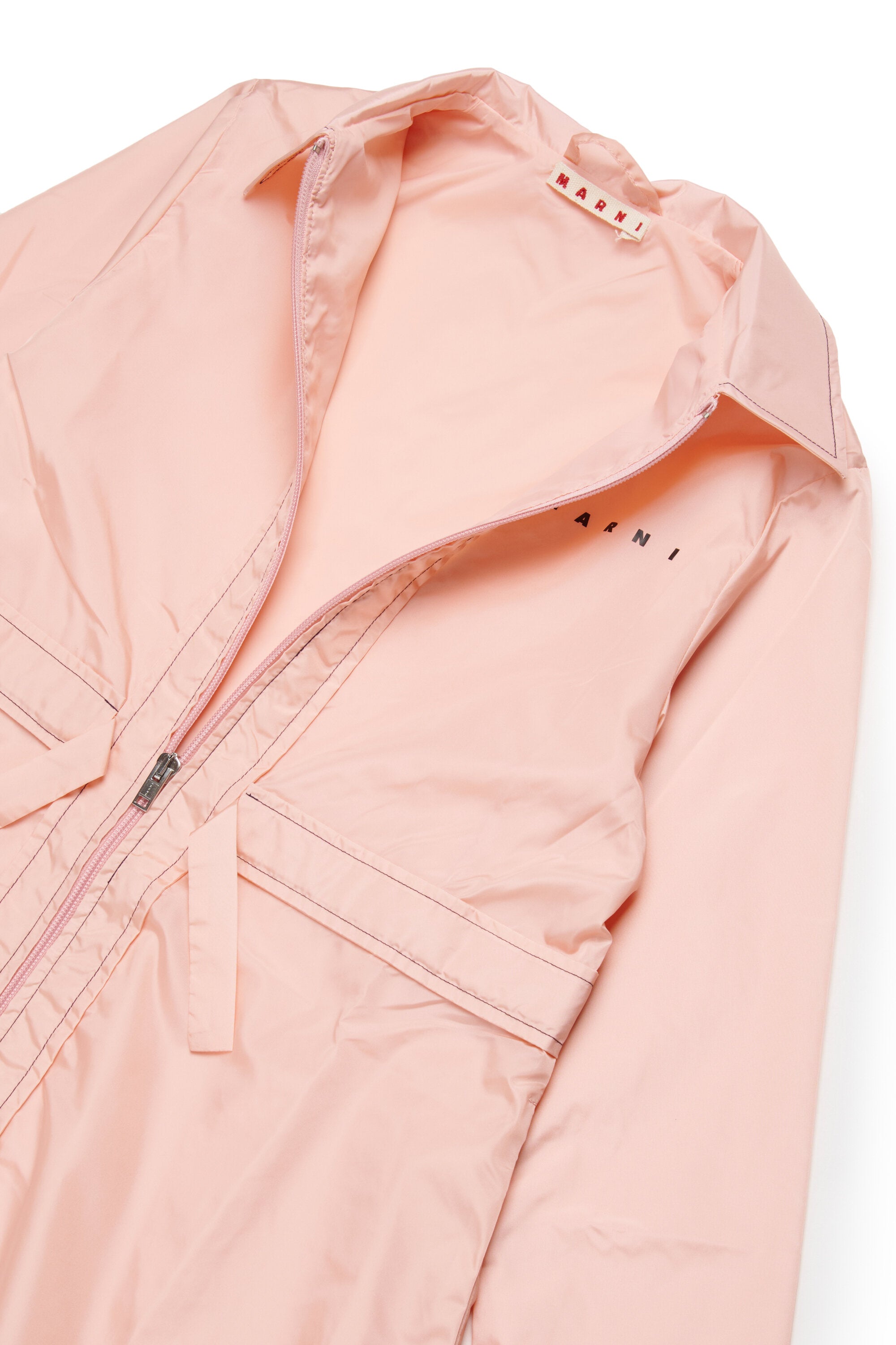 ロゴプリント入りロングジャケット