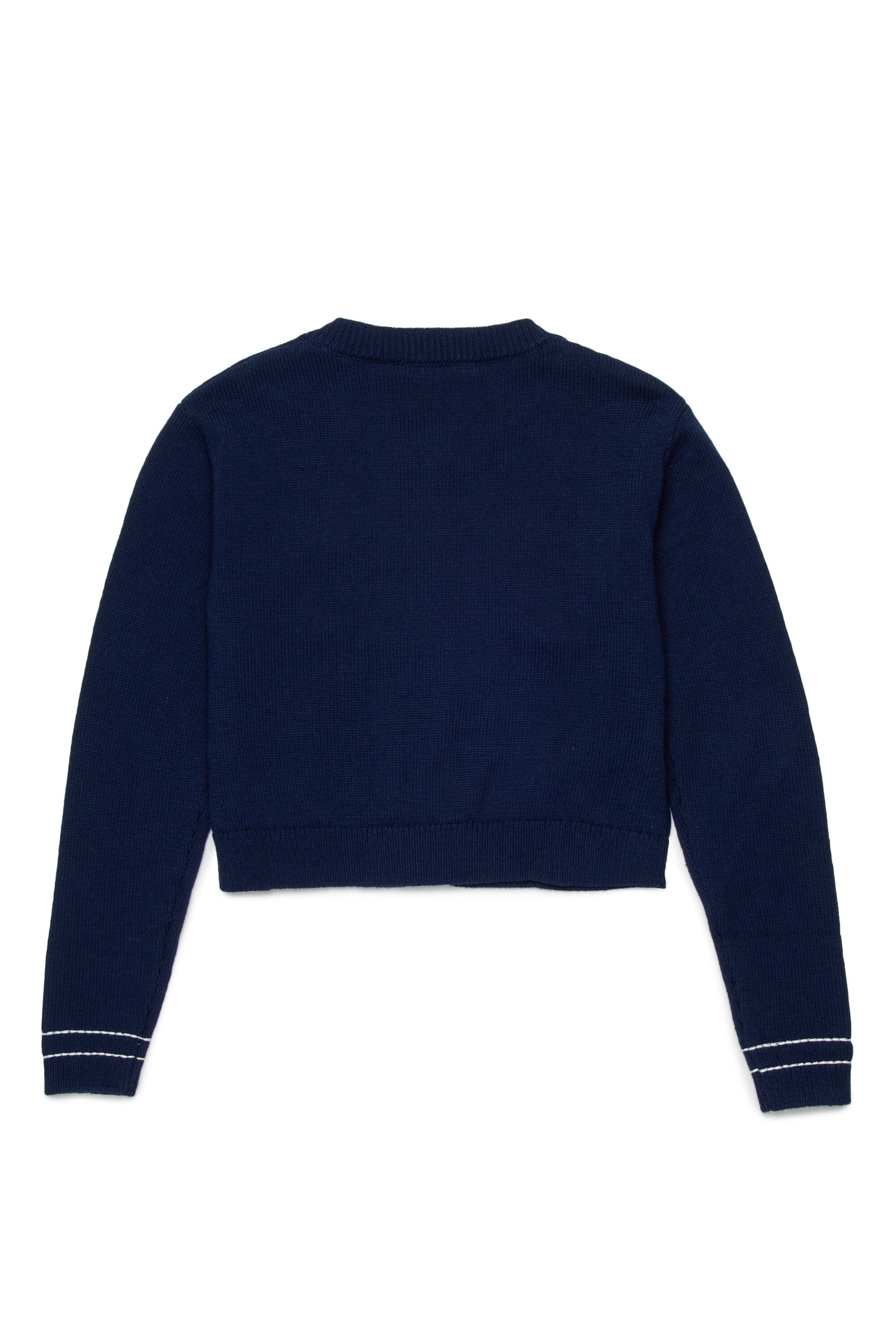 ロゴ入りニットカーディガン
