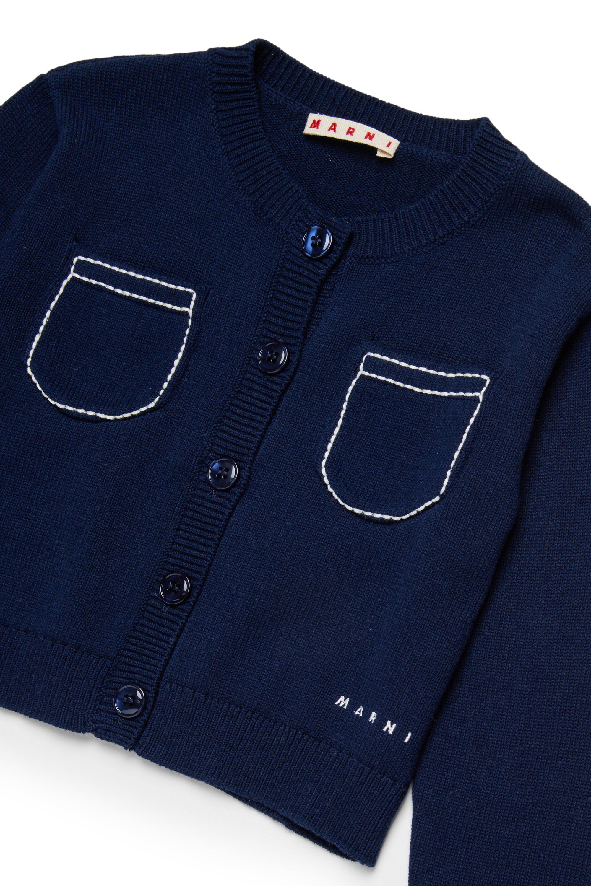 Knitted cardigan with logo