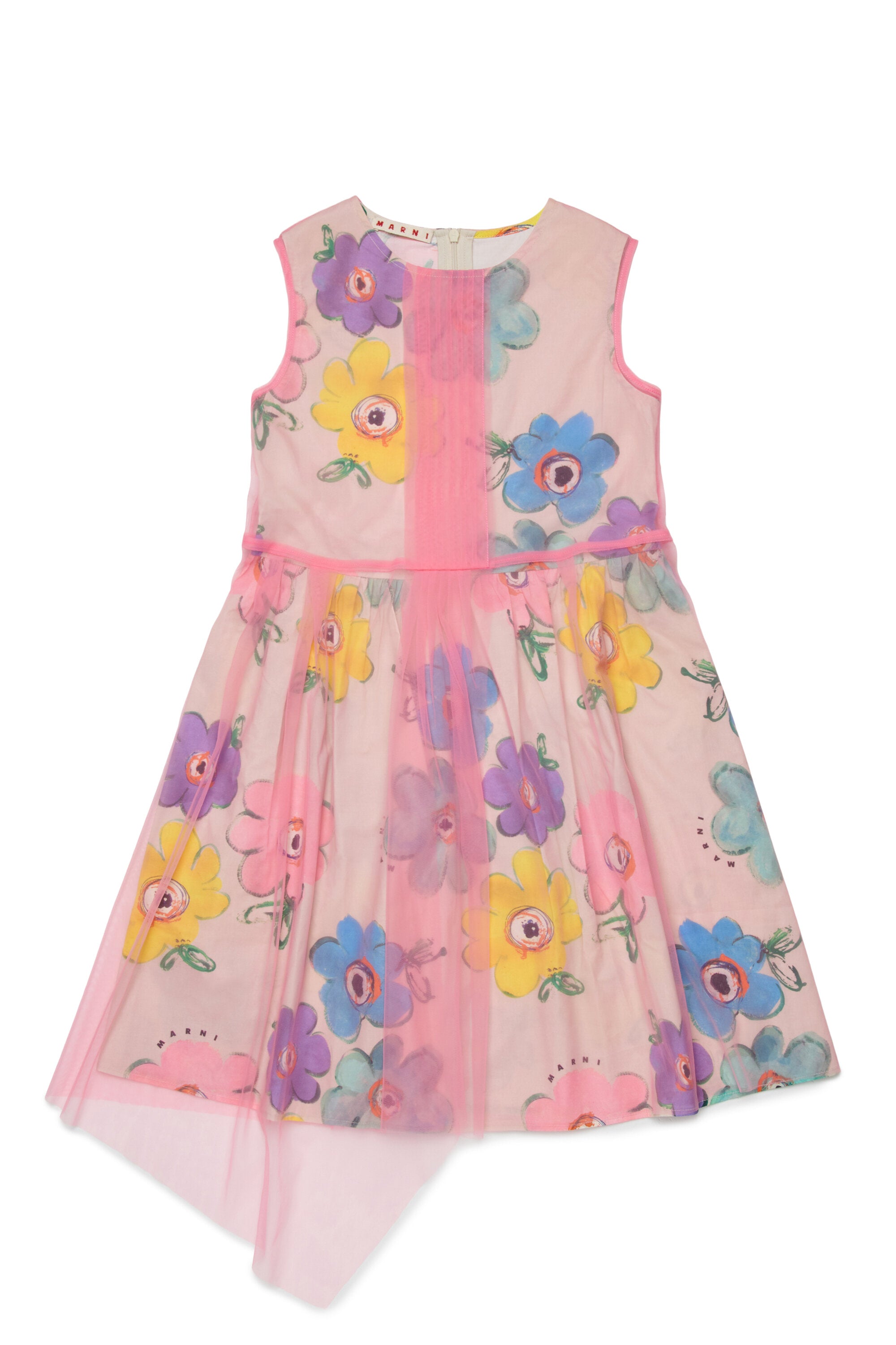 フローラルミディドレス