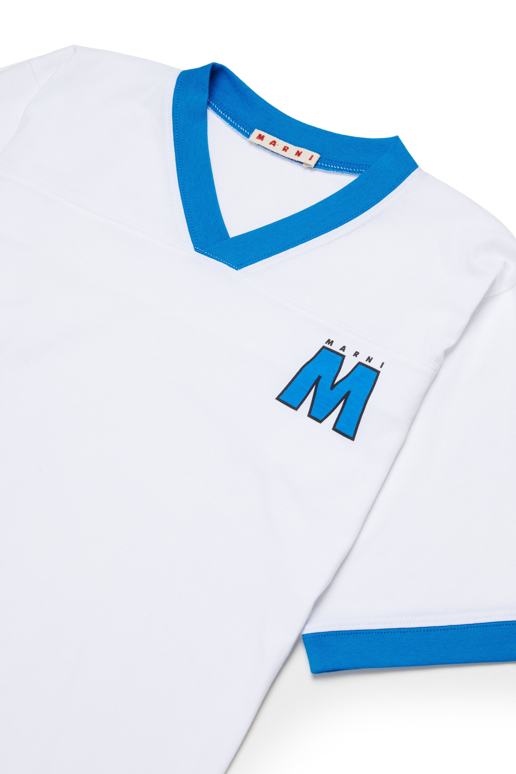 V-neck T-shirt with logo