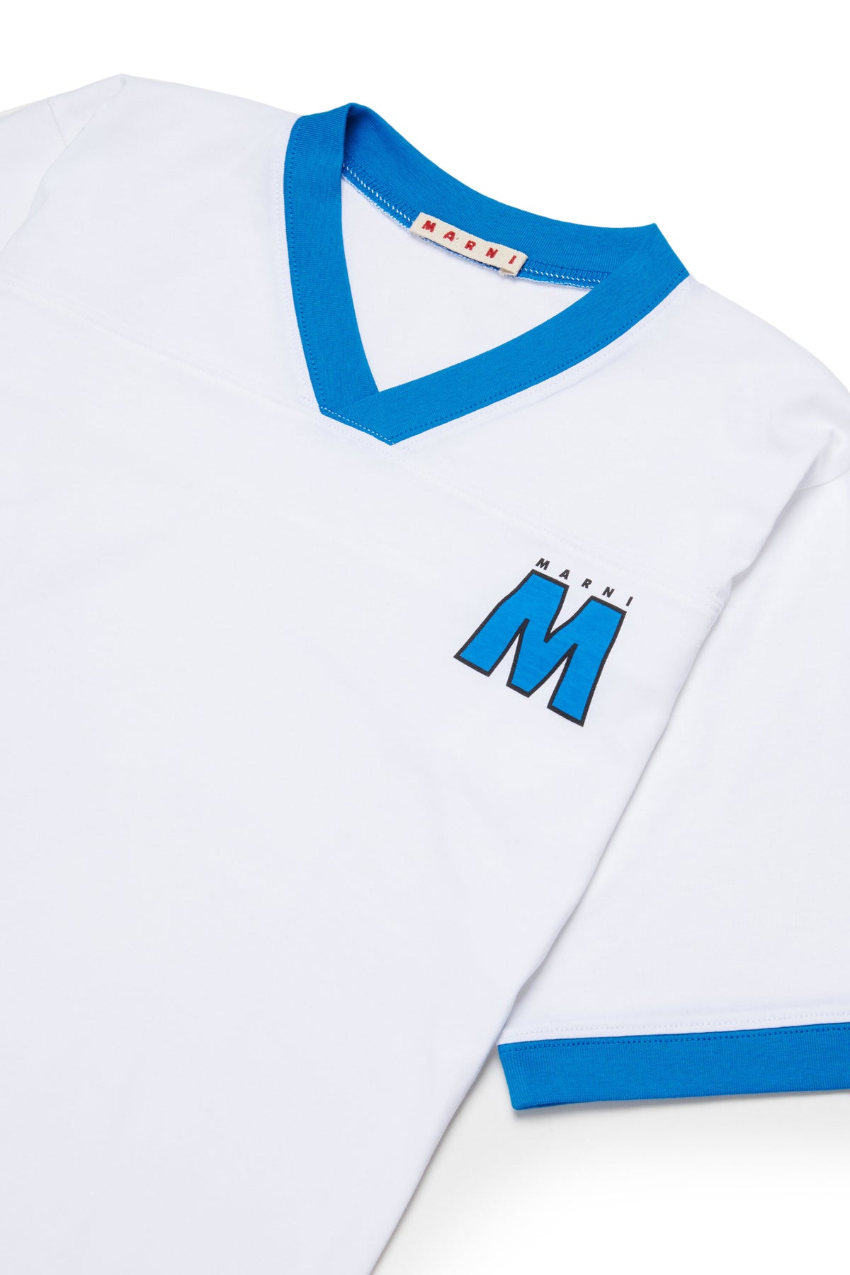 V-neck T-shirt with logo