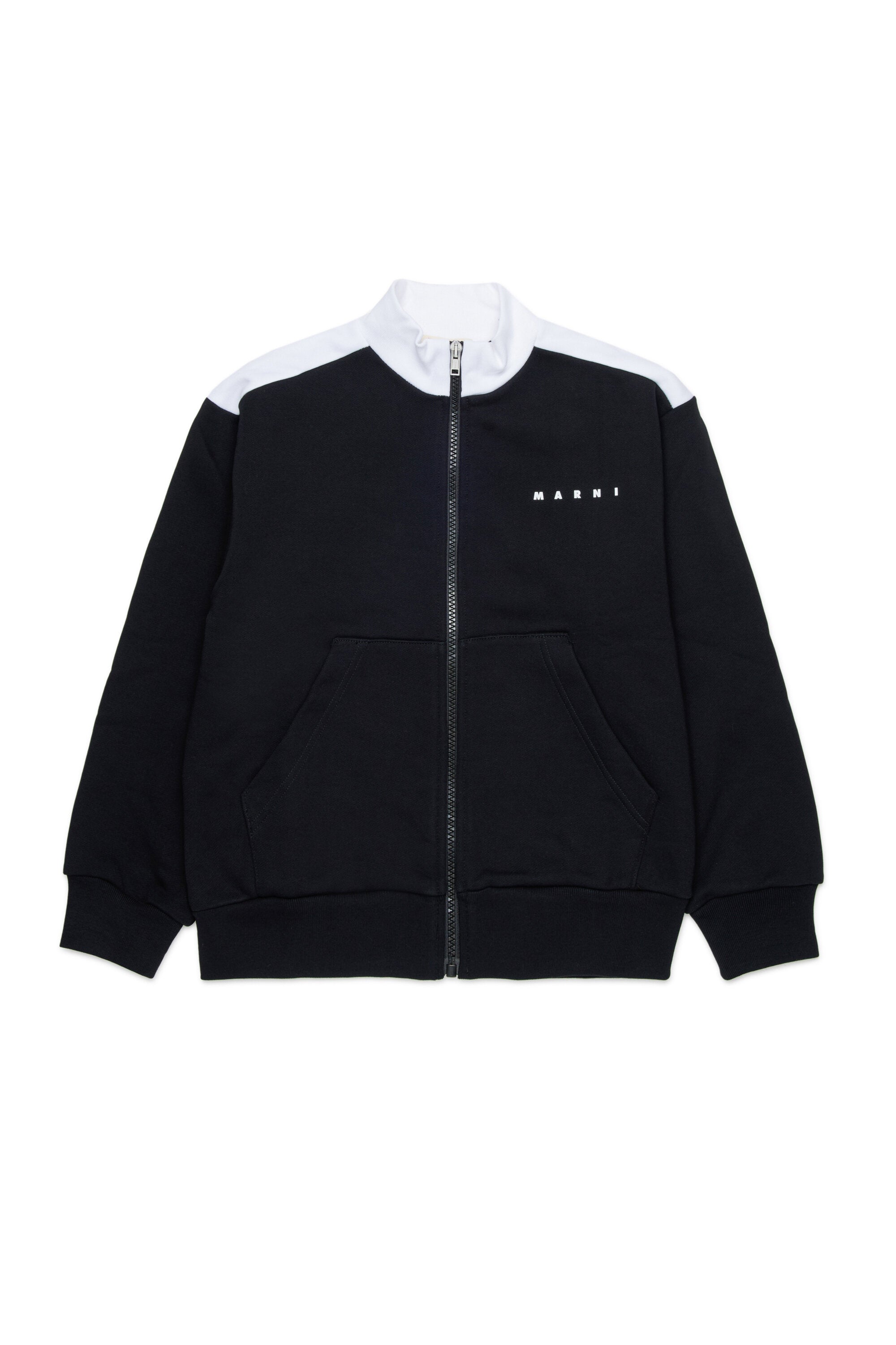 ロゴ付きフルジップスウェット