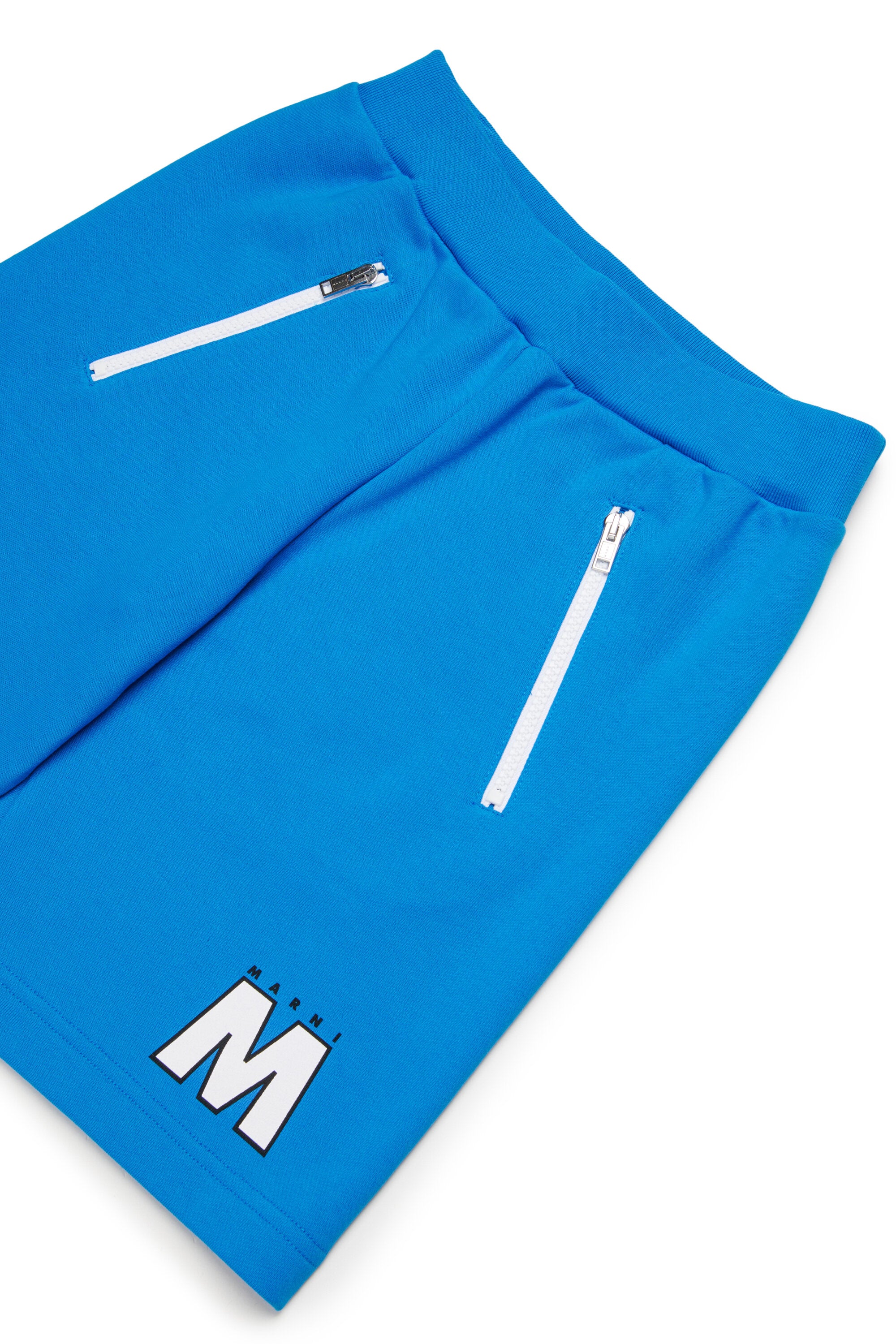 Fleece shorts with logo