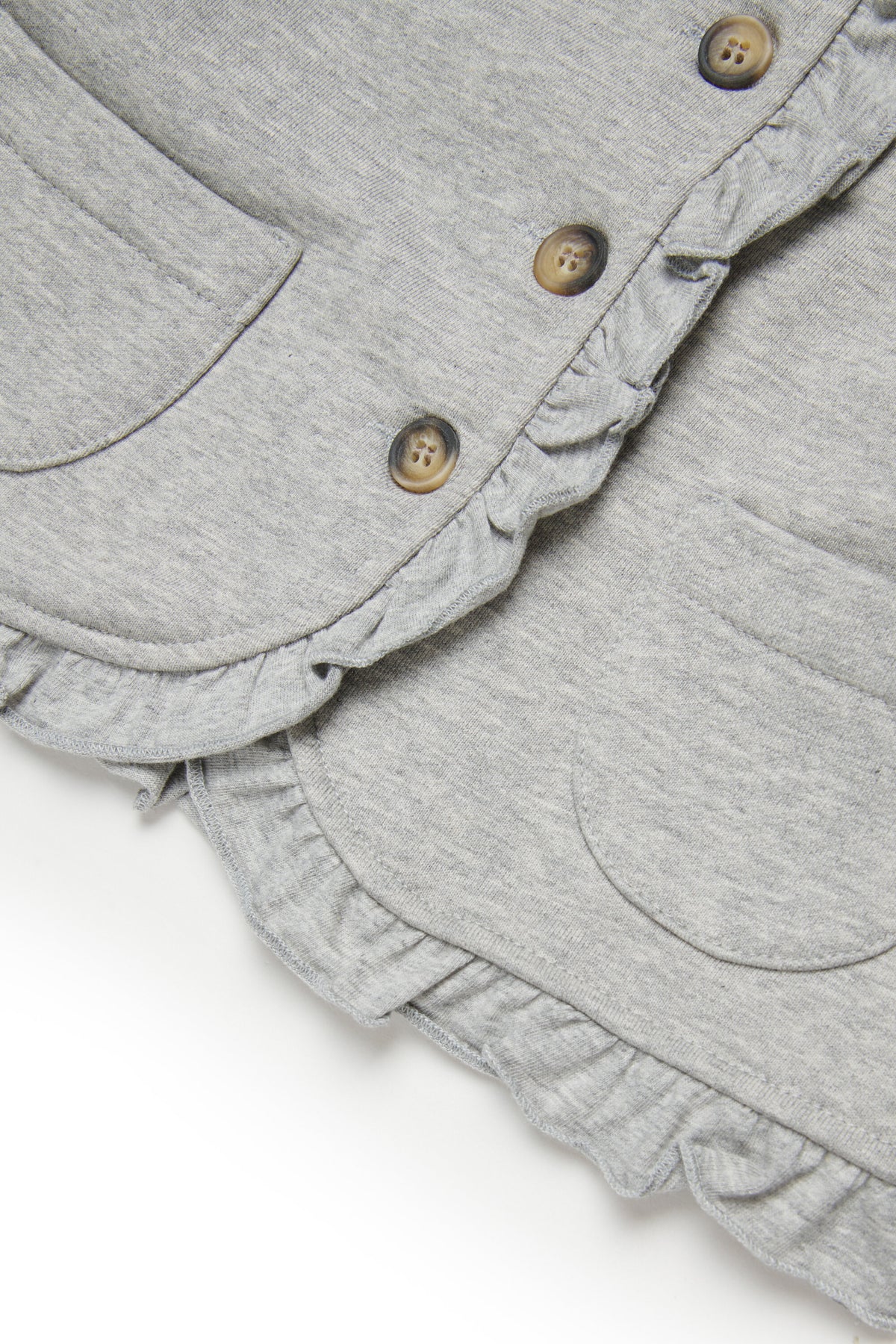 Jacket with ruffles and logo