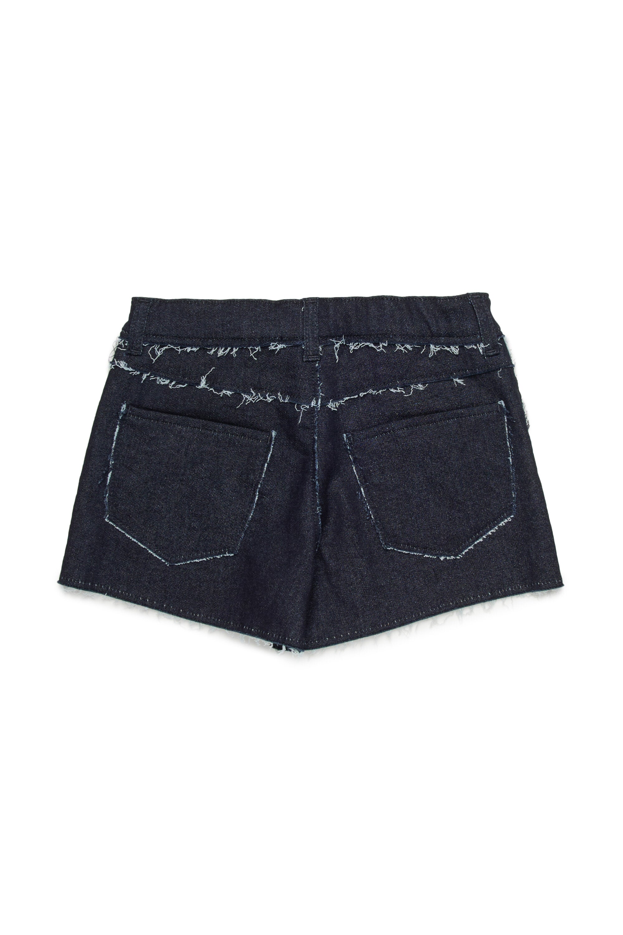 ロゴ入りデニムショートパンツ