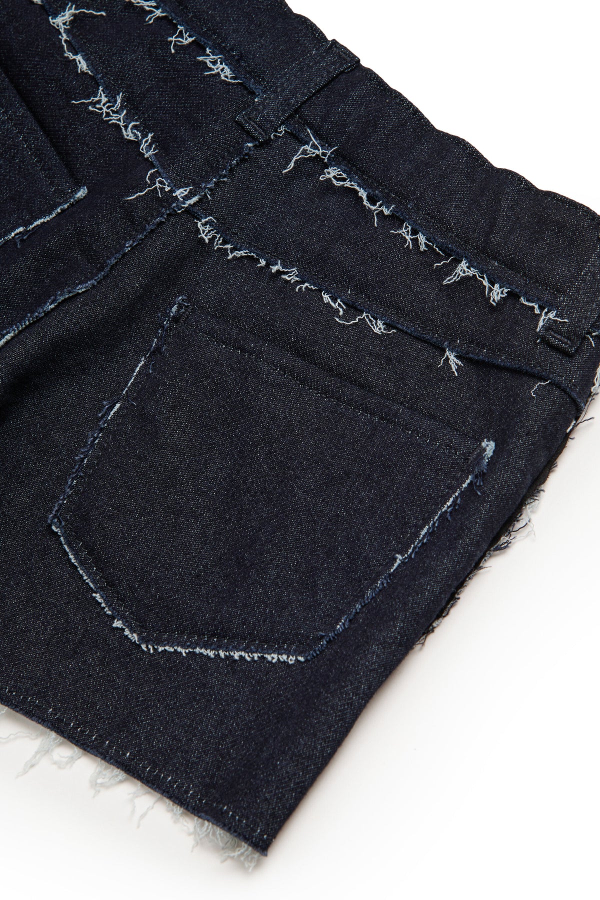 Denim shorts with front logo