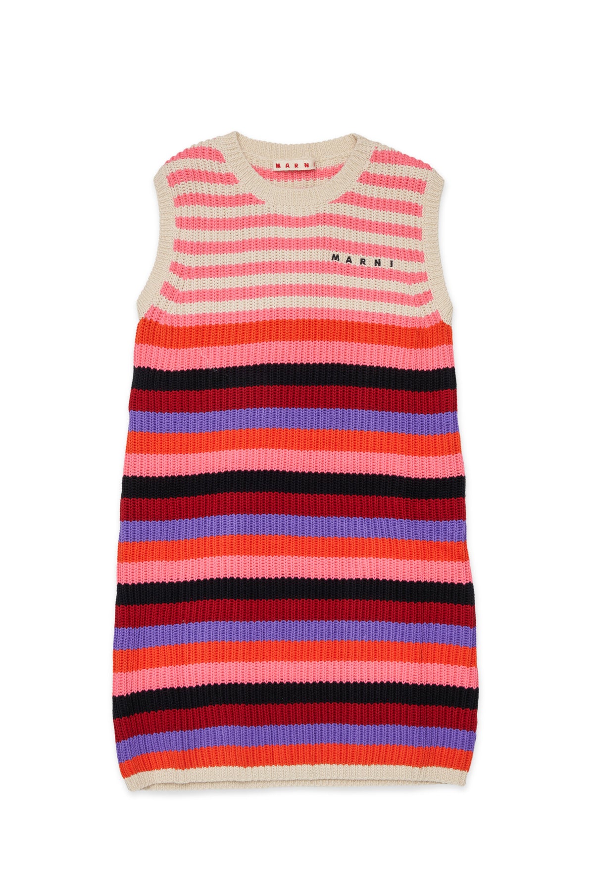 Striped dress with logo