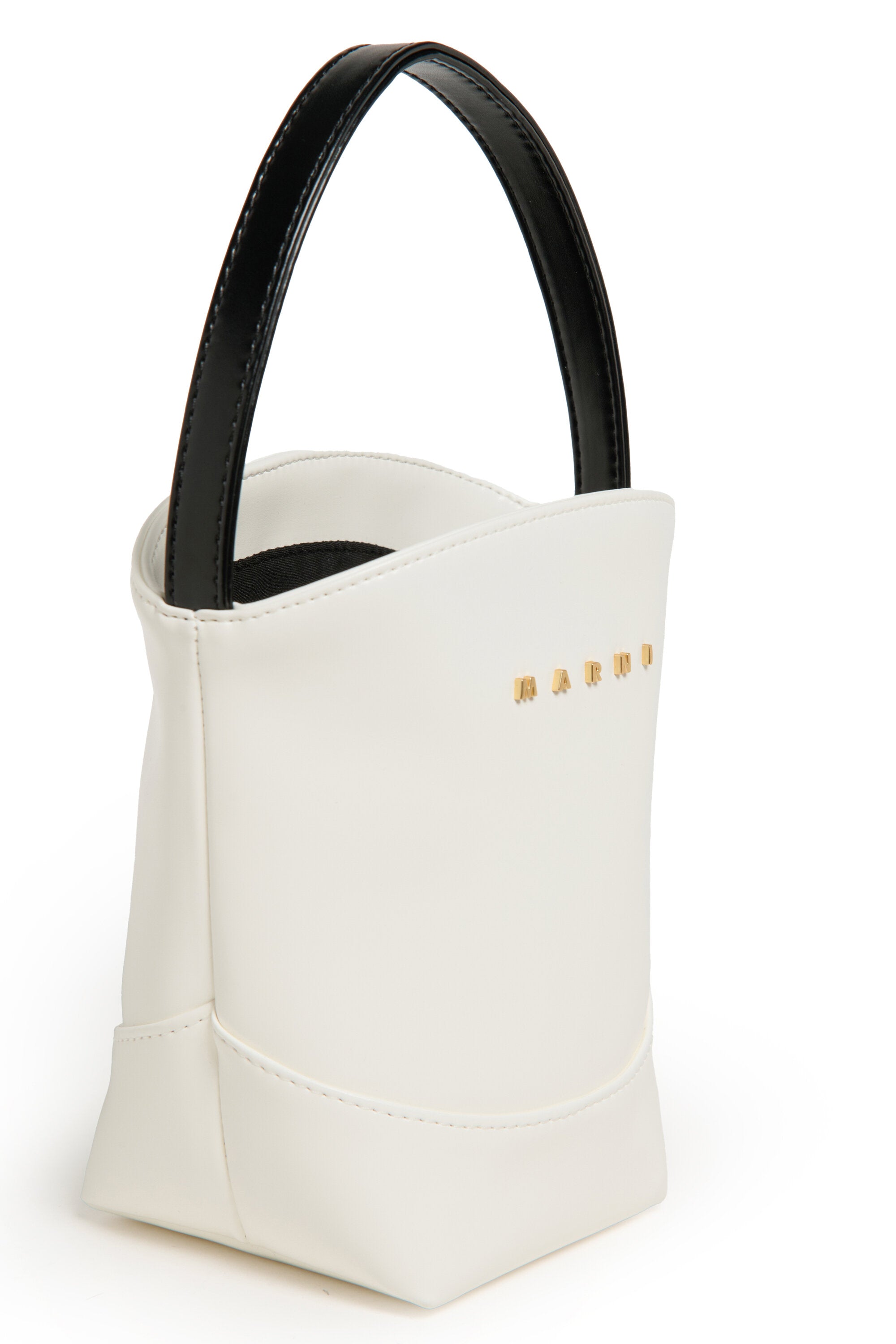 フラワーバスケット ロゴ入りハンドバッグ