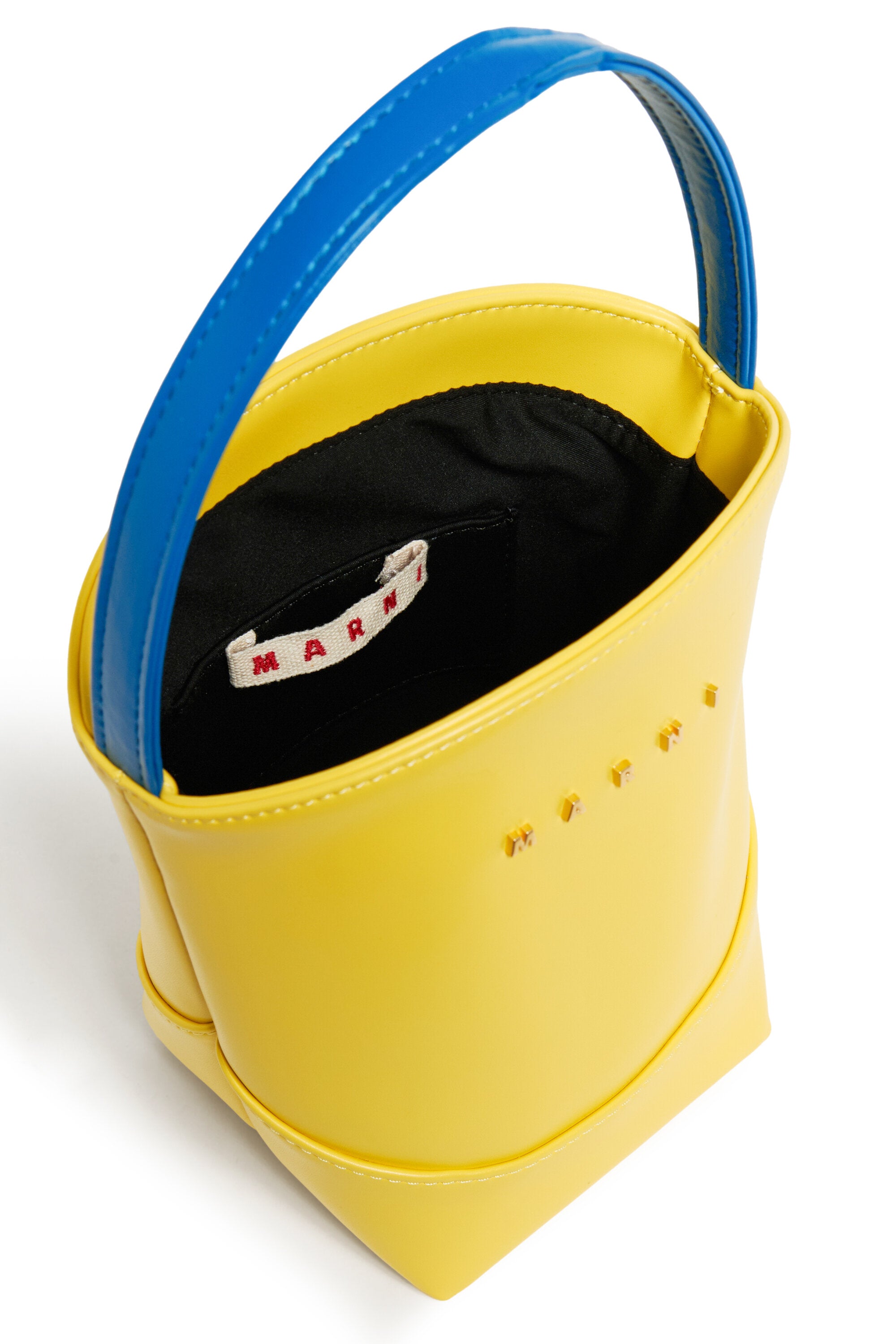 フラワーバスケット ロゴ入りハンドバッグ