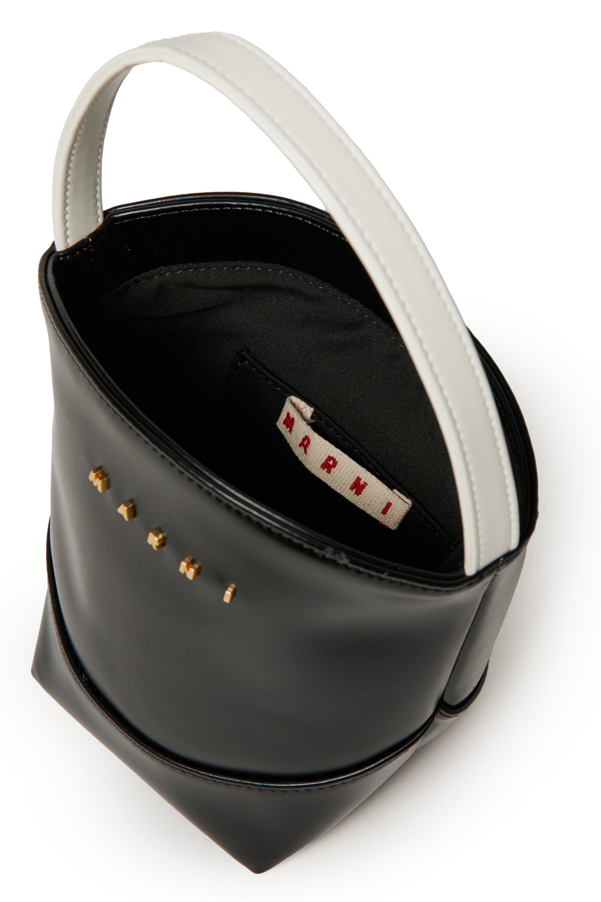 フラワーバスケット ロゴ入りハンドバッグ