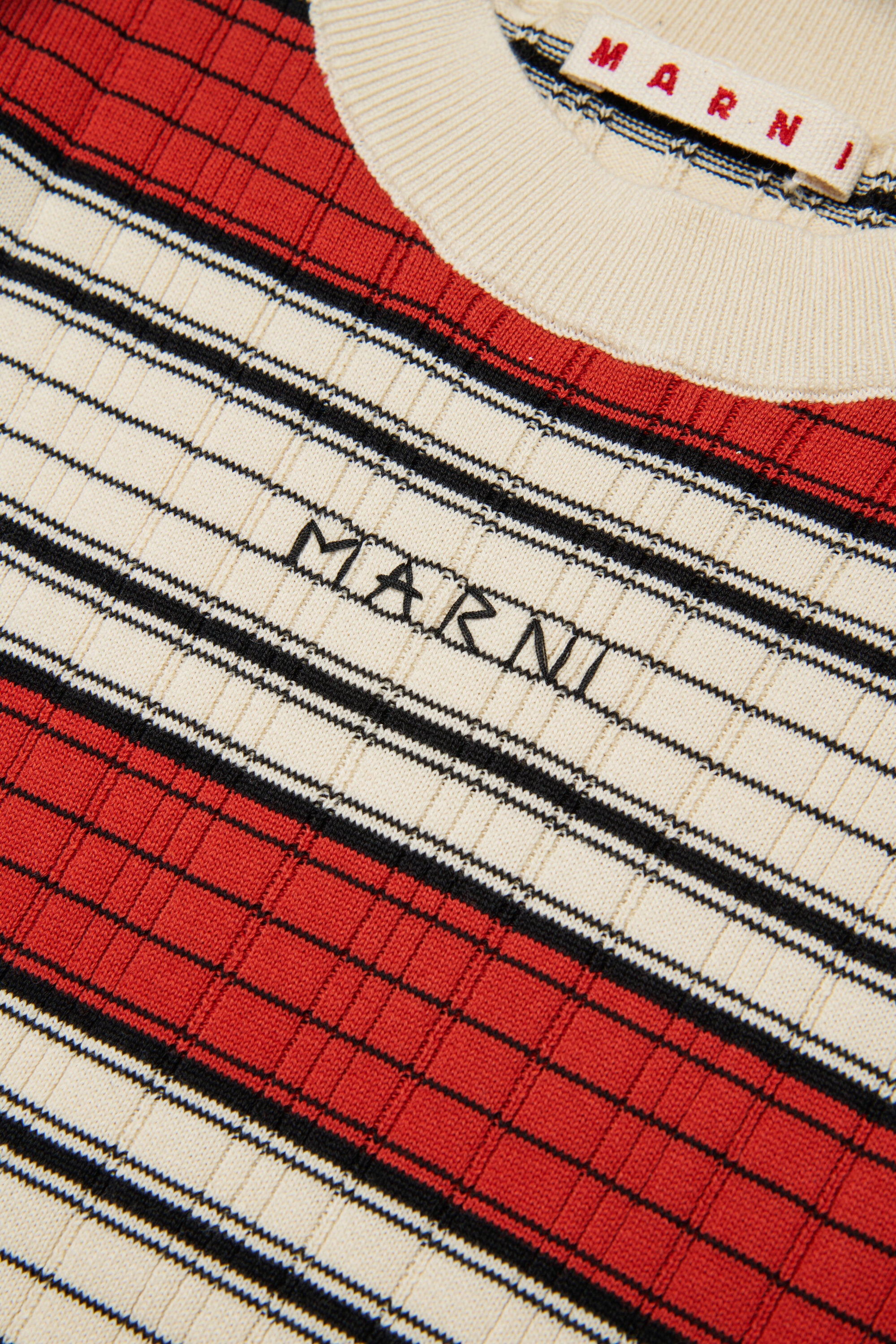 ロゴ入りボーダークルーネックプルオーバー