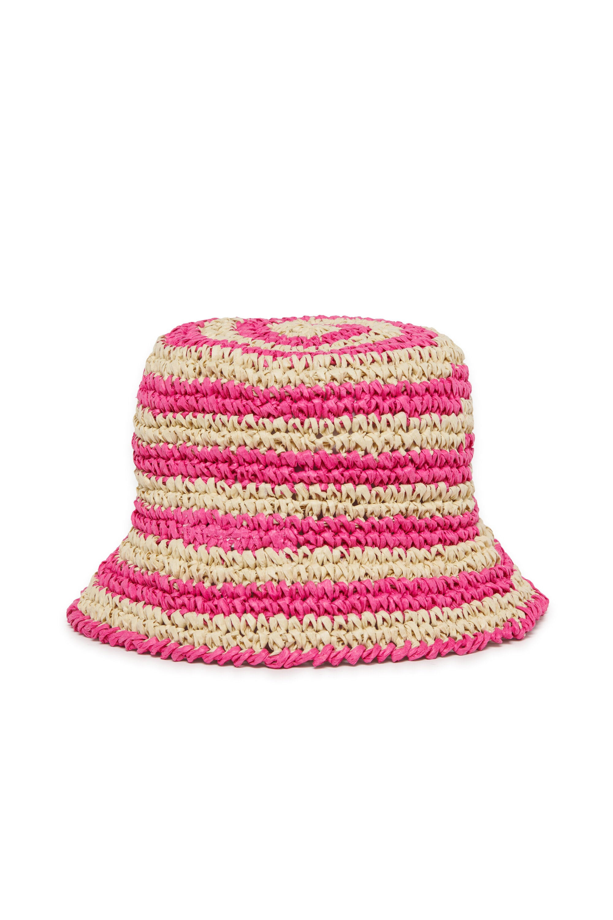 Raffia-effect bucket hat