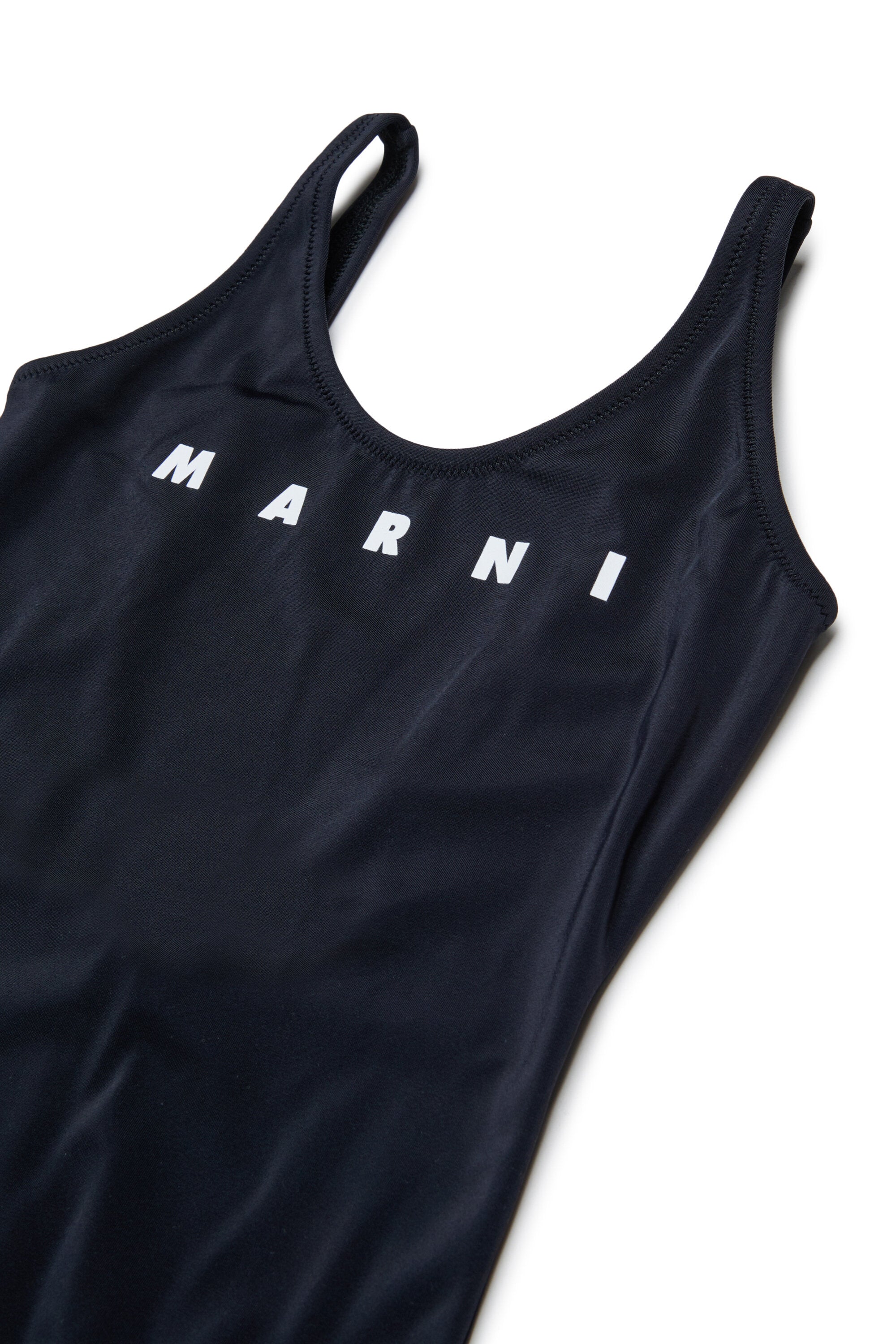 ロゴ入りワンピース水着