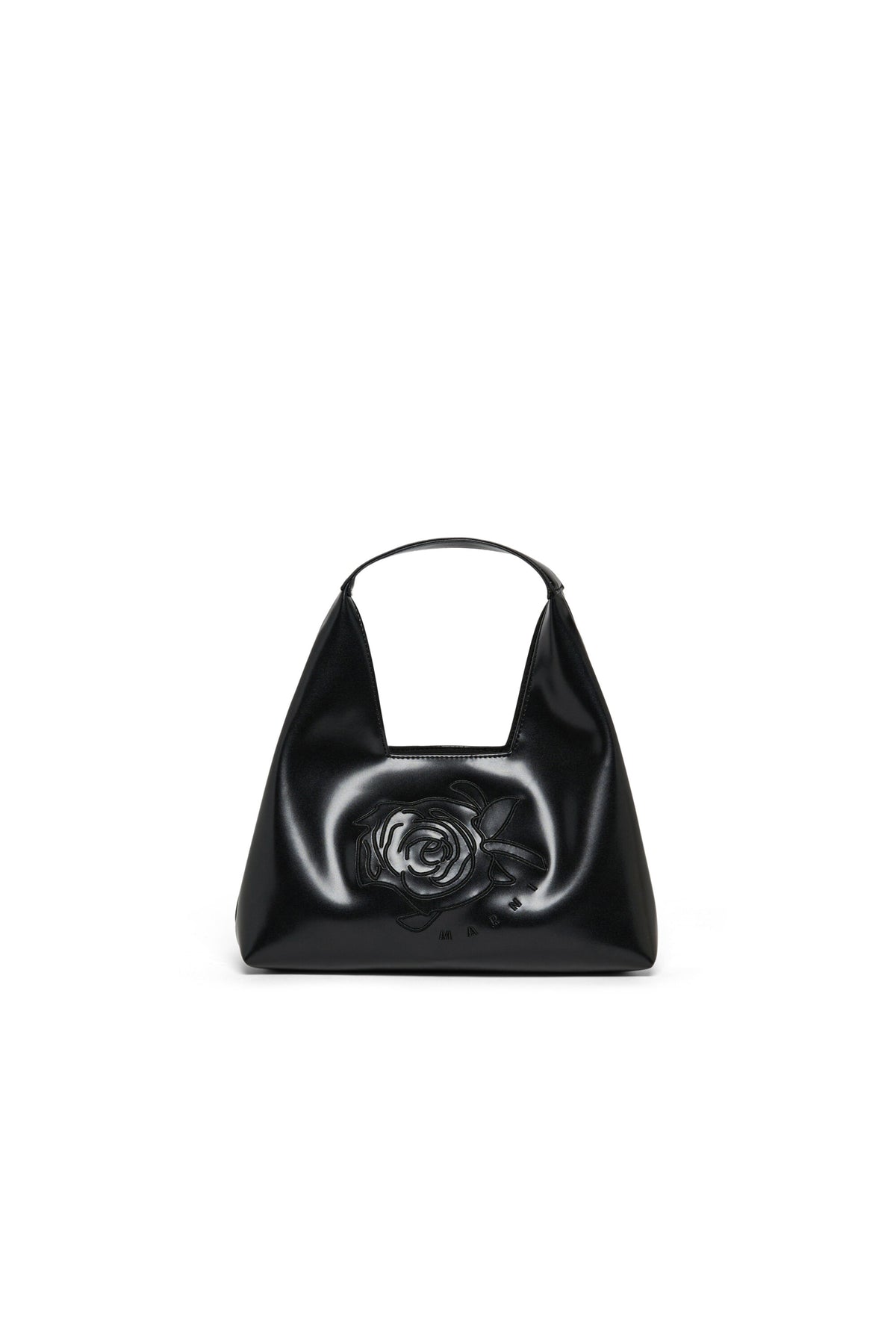 Diamond shoulder bag with floral pattern