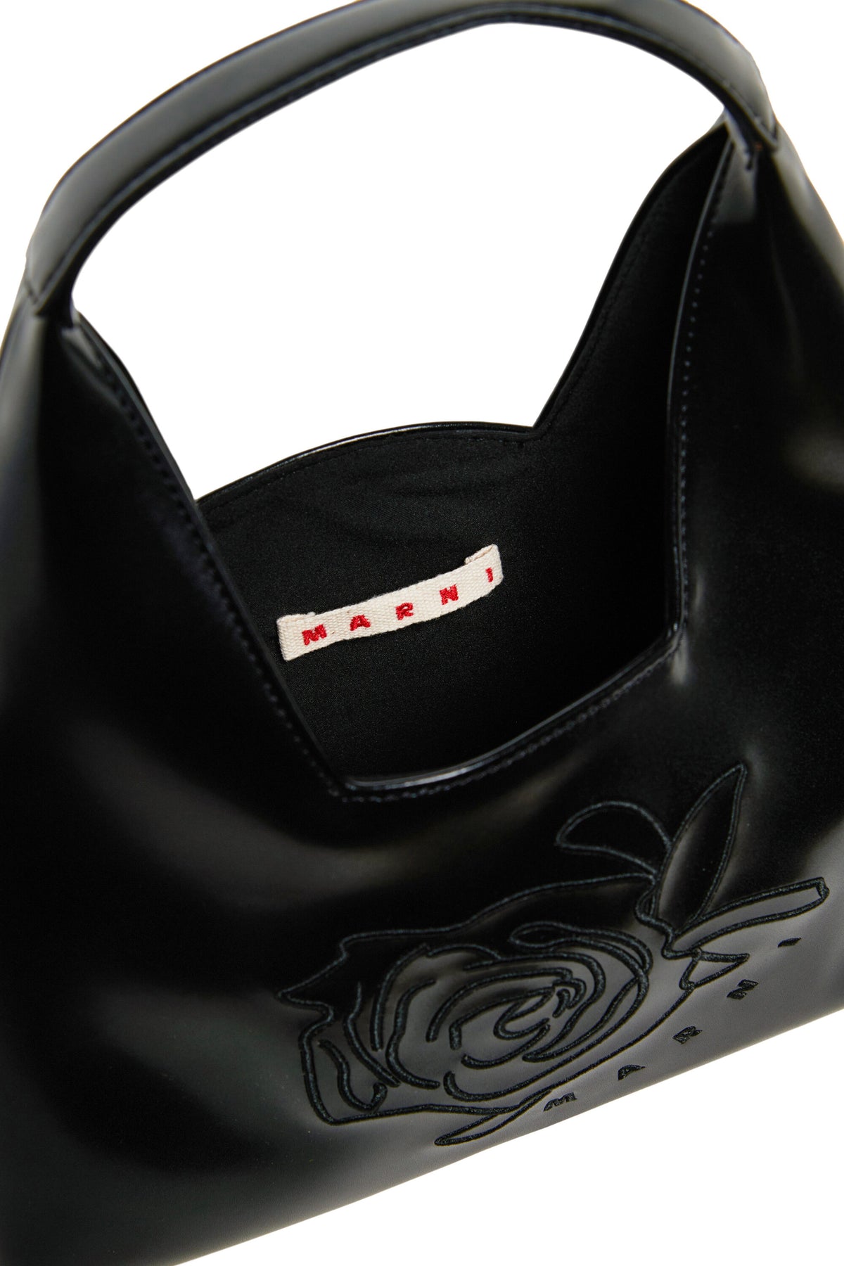 Diamond shoulder bag with floral pattern