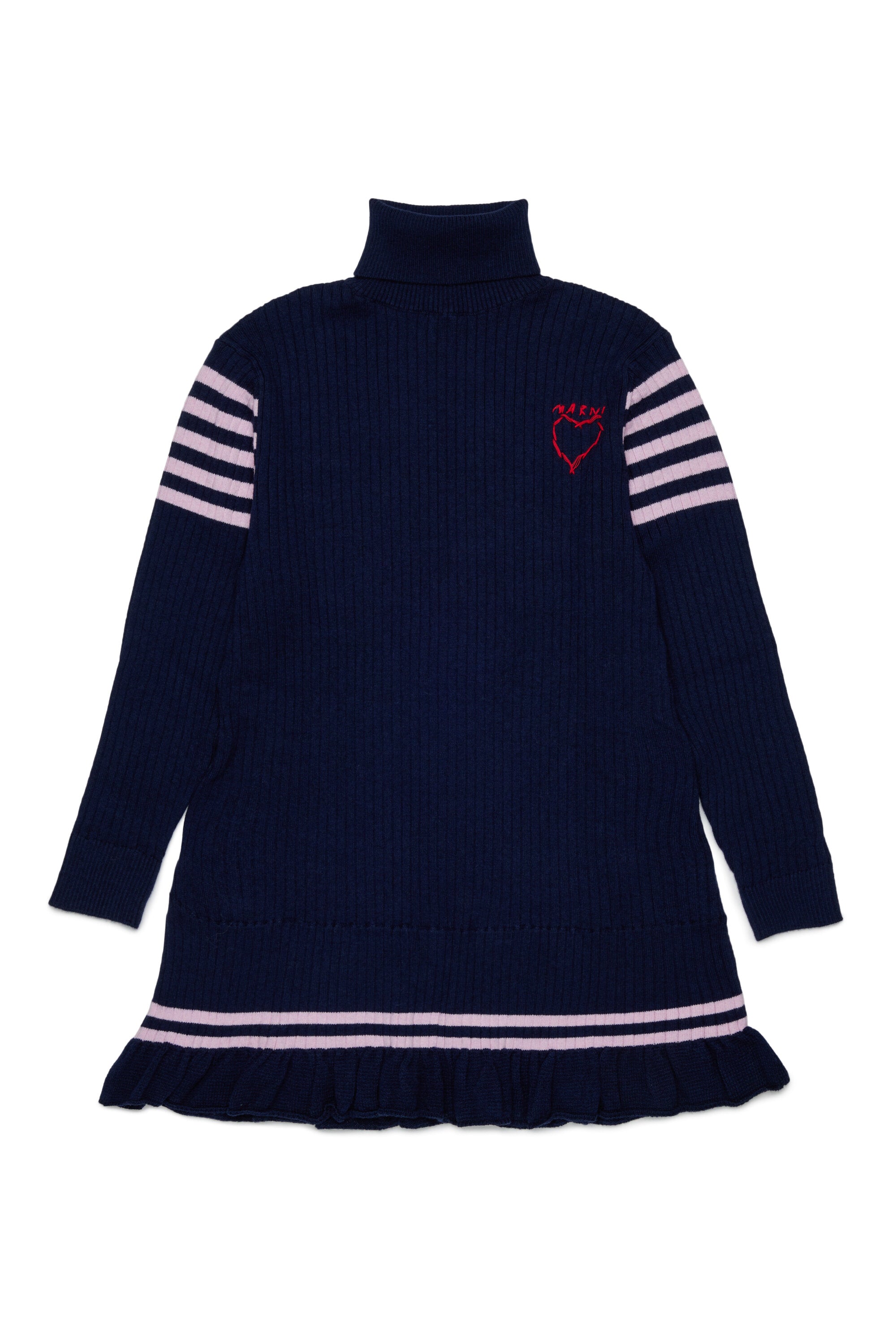 Long-sleeved dress with logo