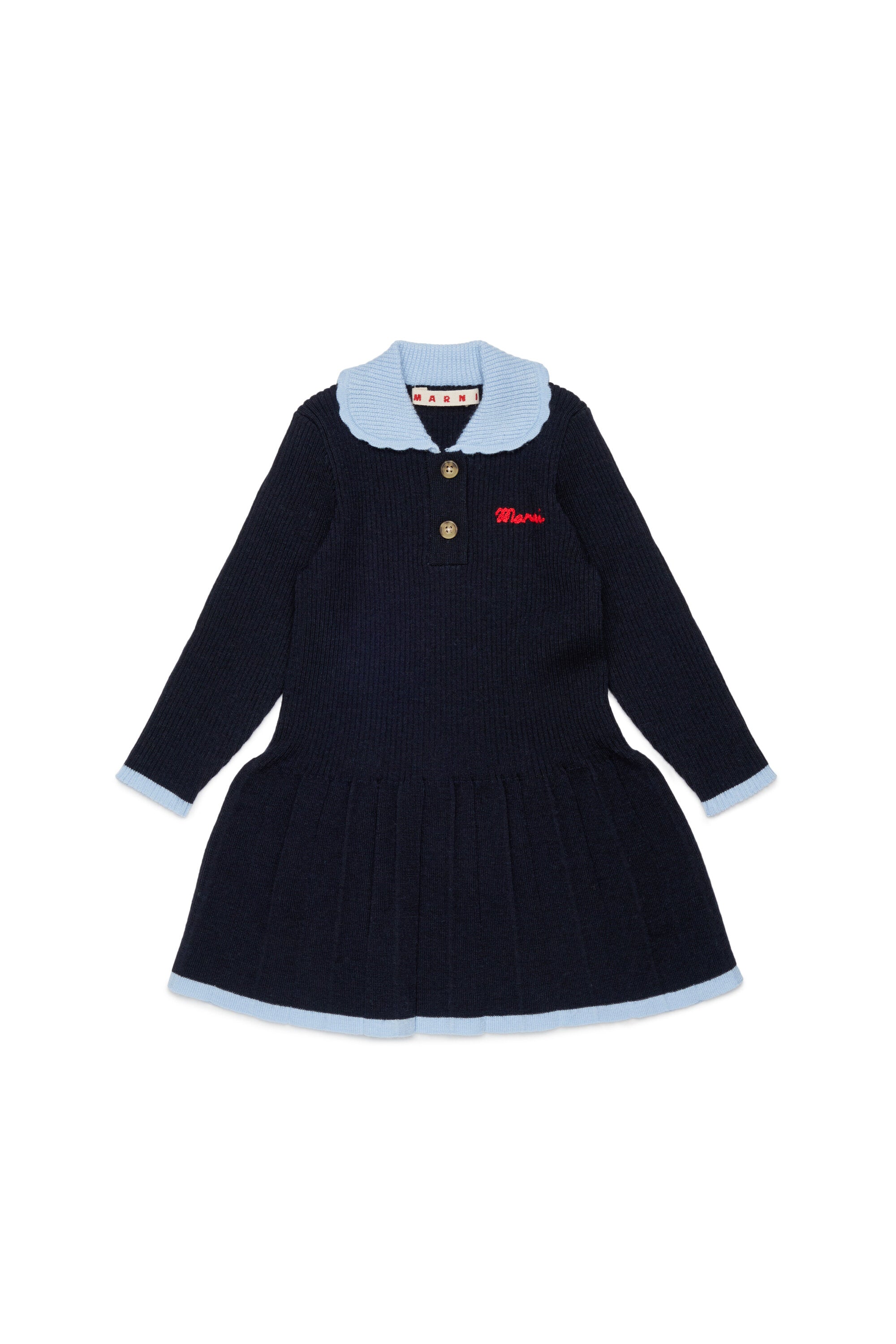 Knit dress with logo