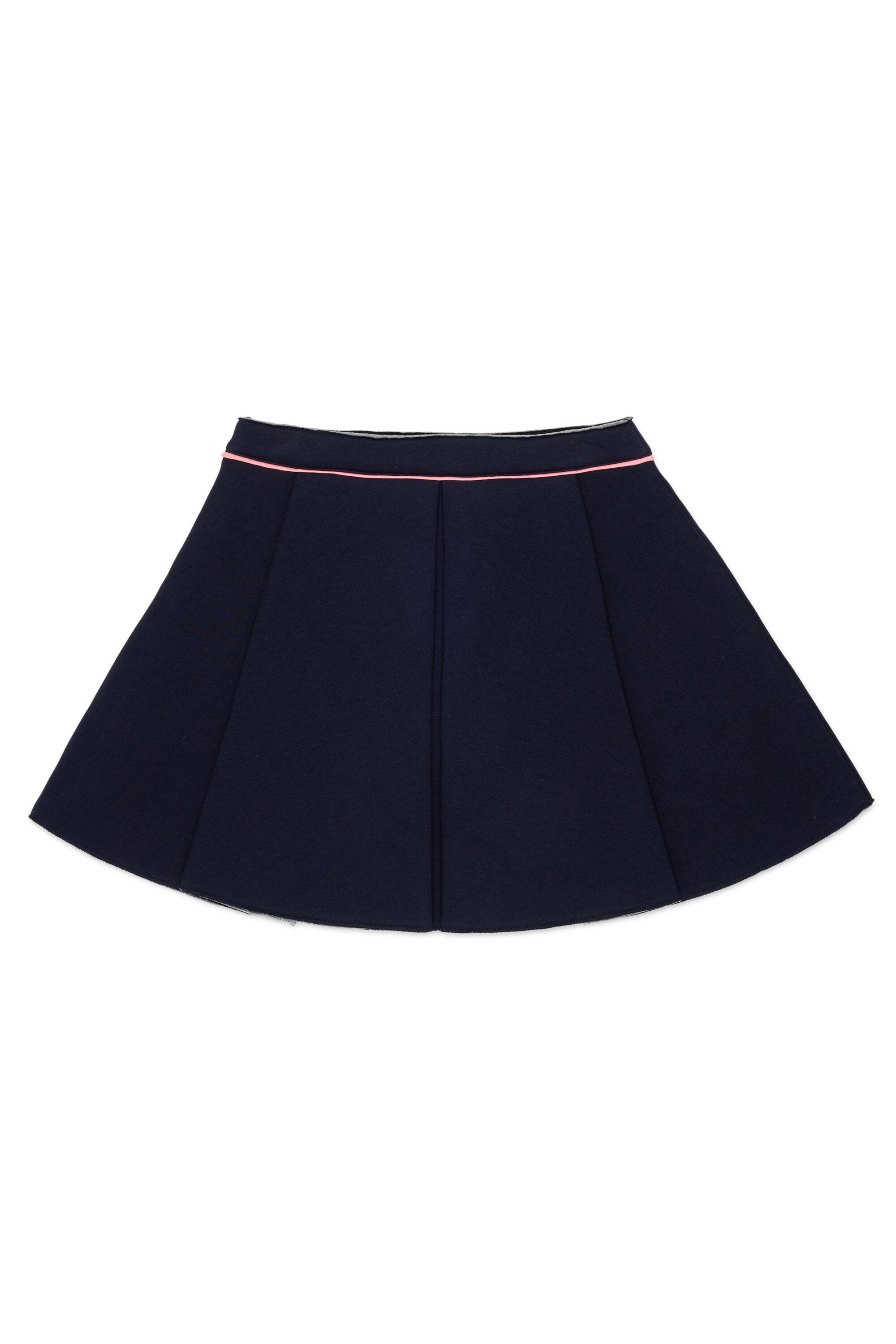 Skirt with floral print and logo