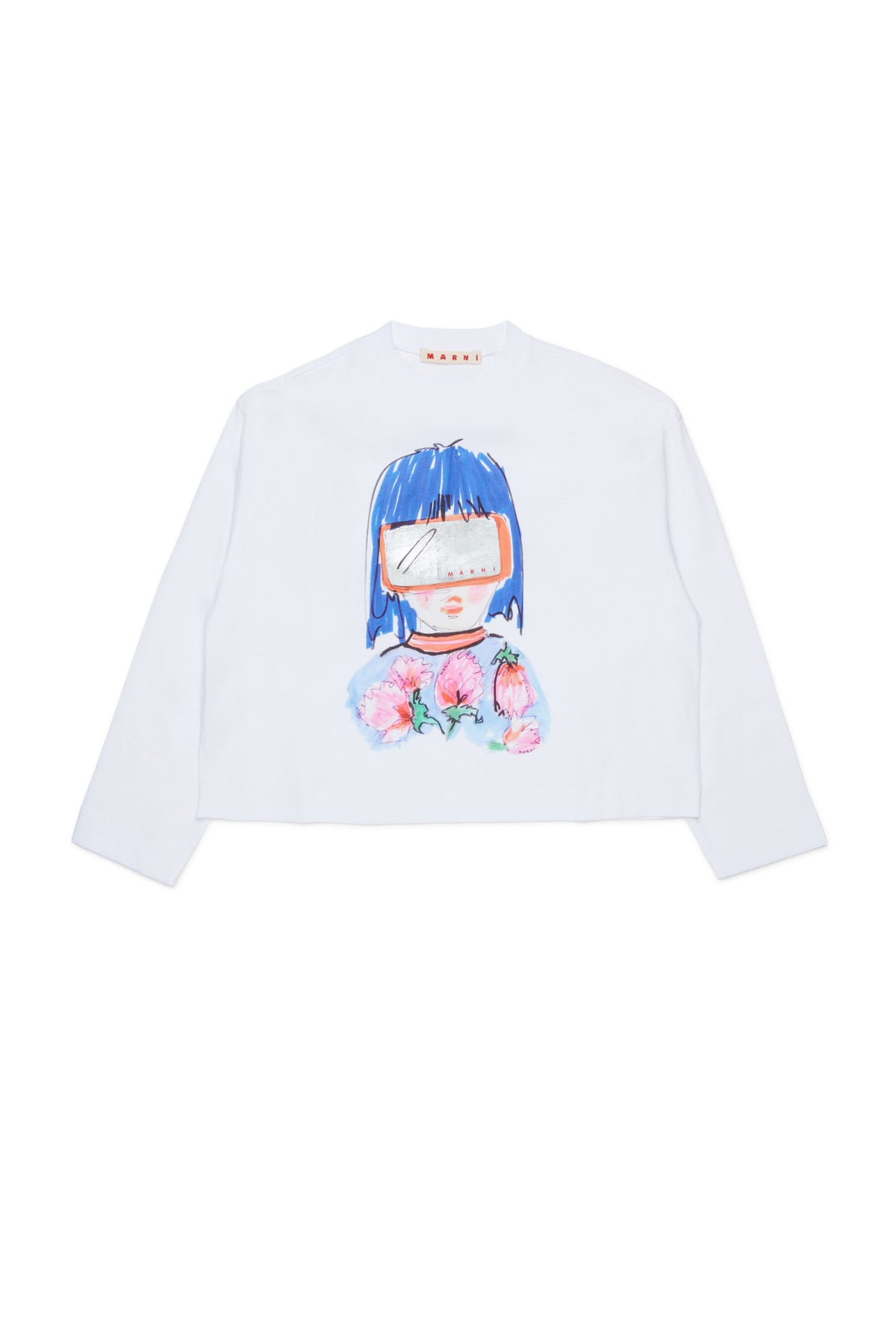 長袖プリントTシャツ