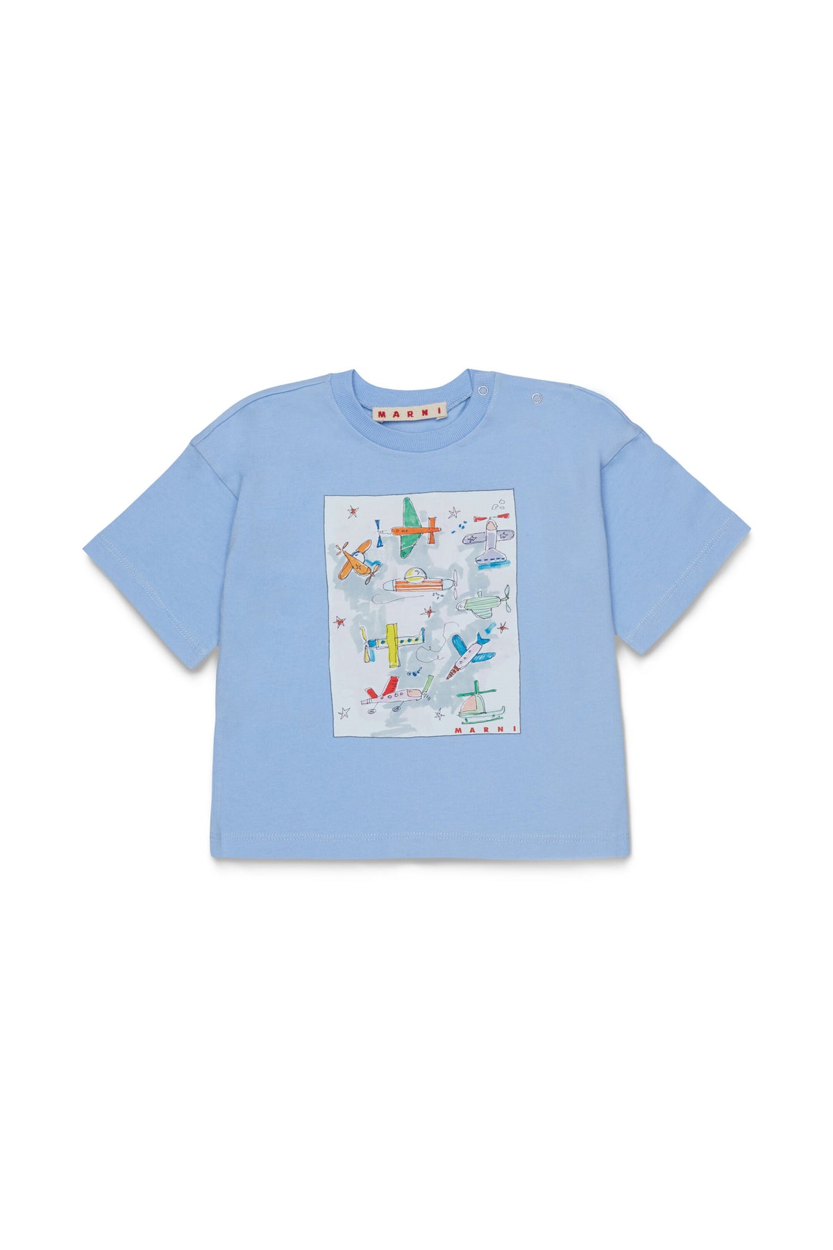 T-shirt with airplane print and logo