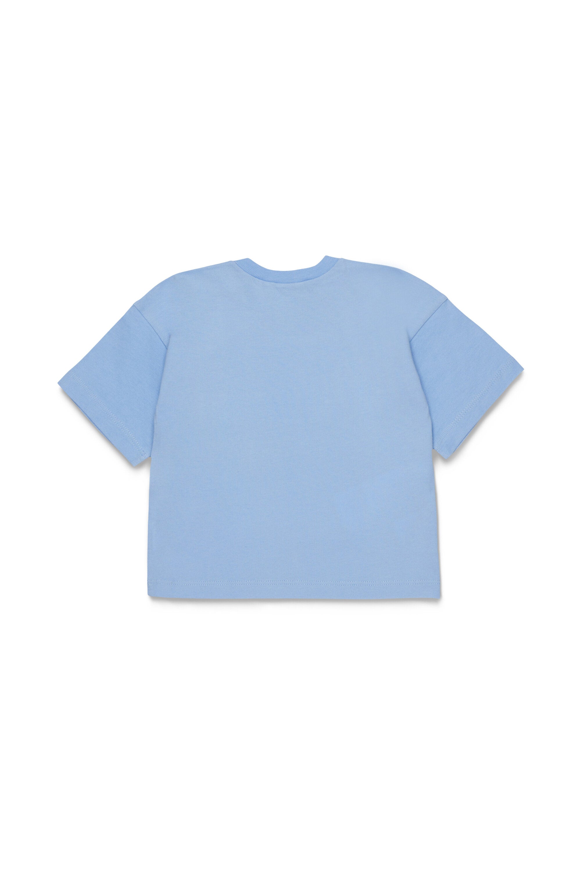 飛行機とロゴプリントのTシャツ