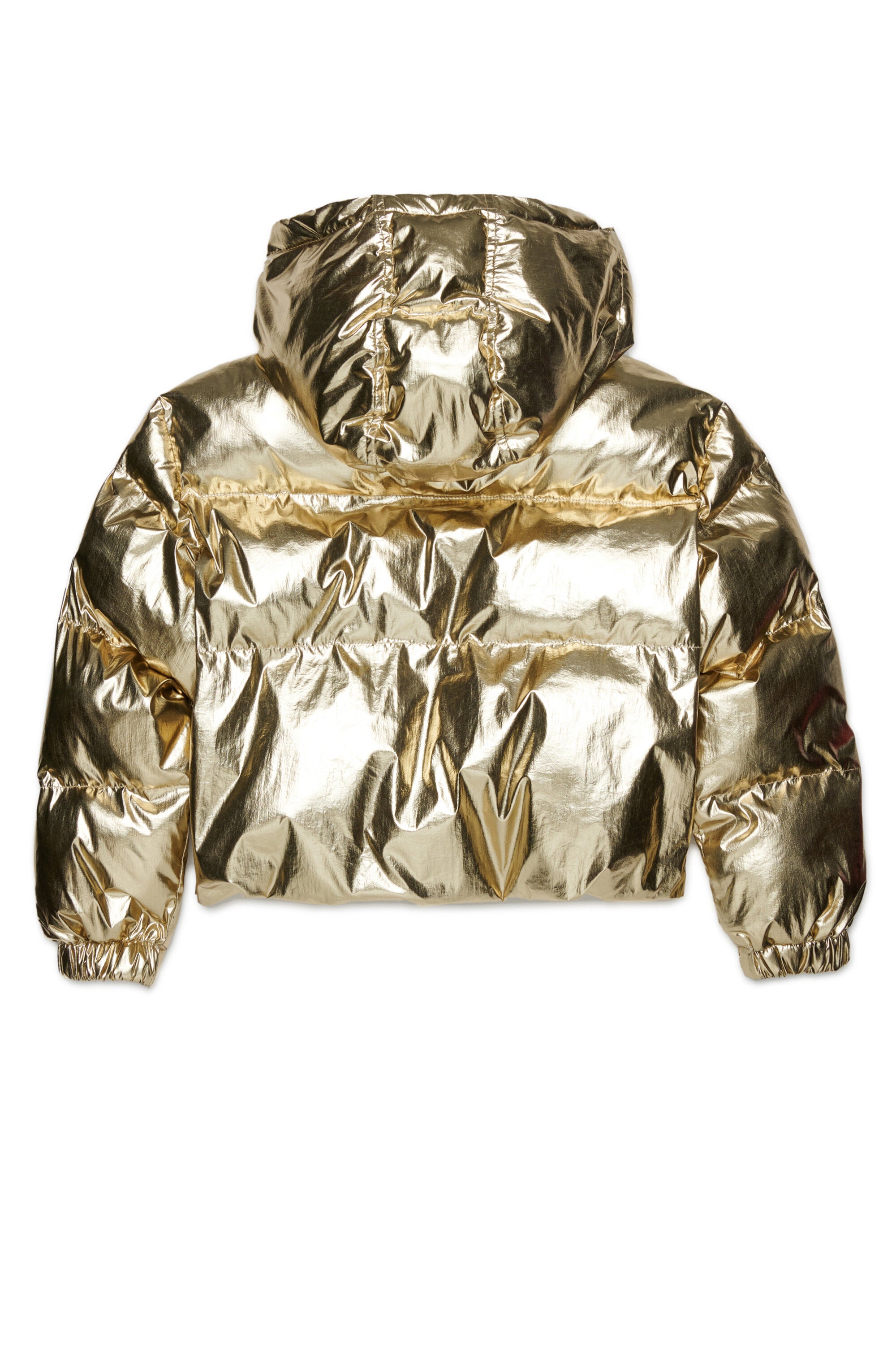 Padded jacket with printed logo