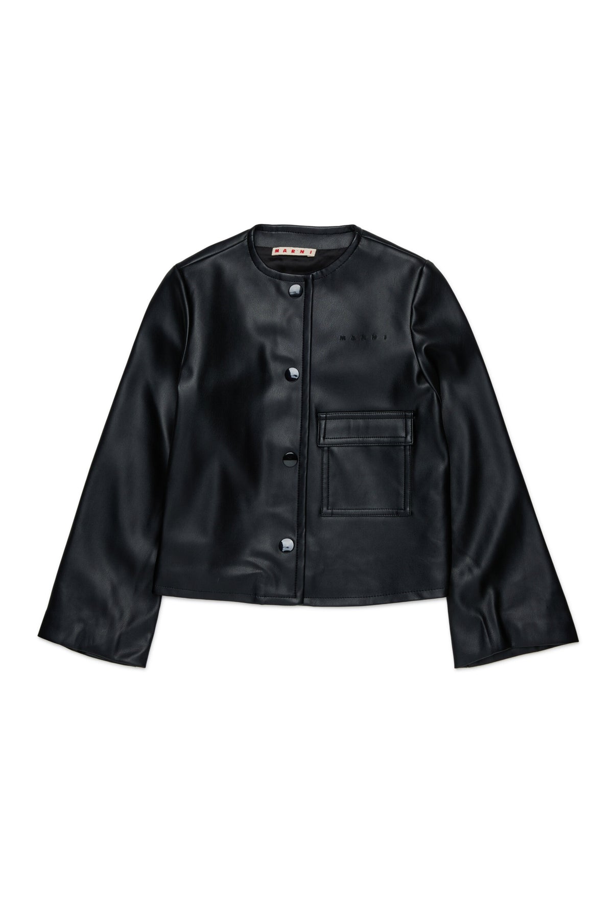 Crew-neck jacket with printed logo