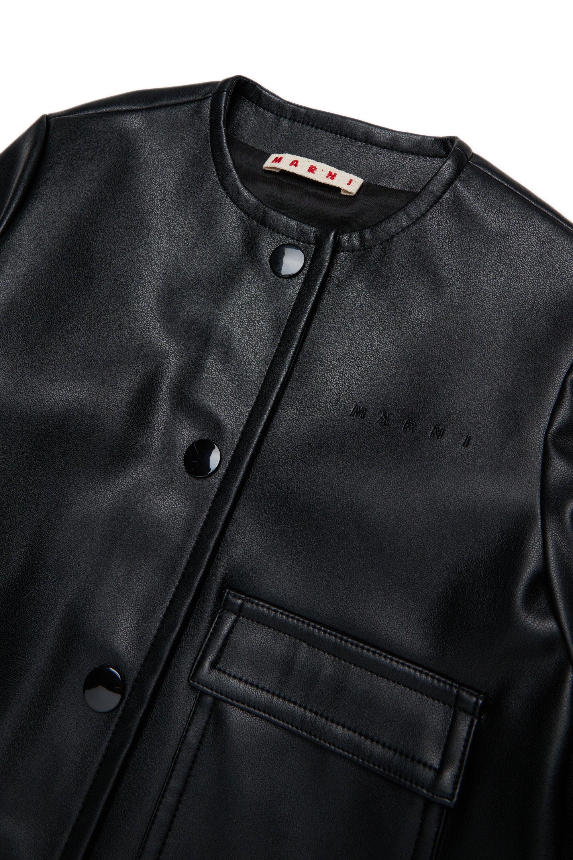 Crew-neck jacket with printed logo