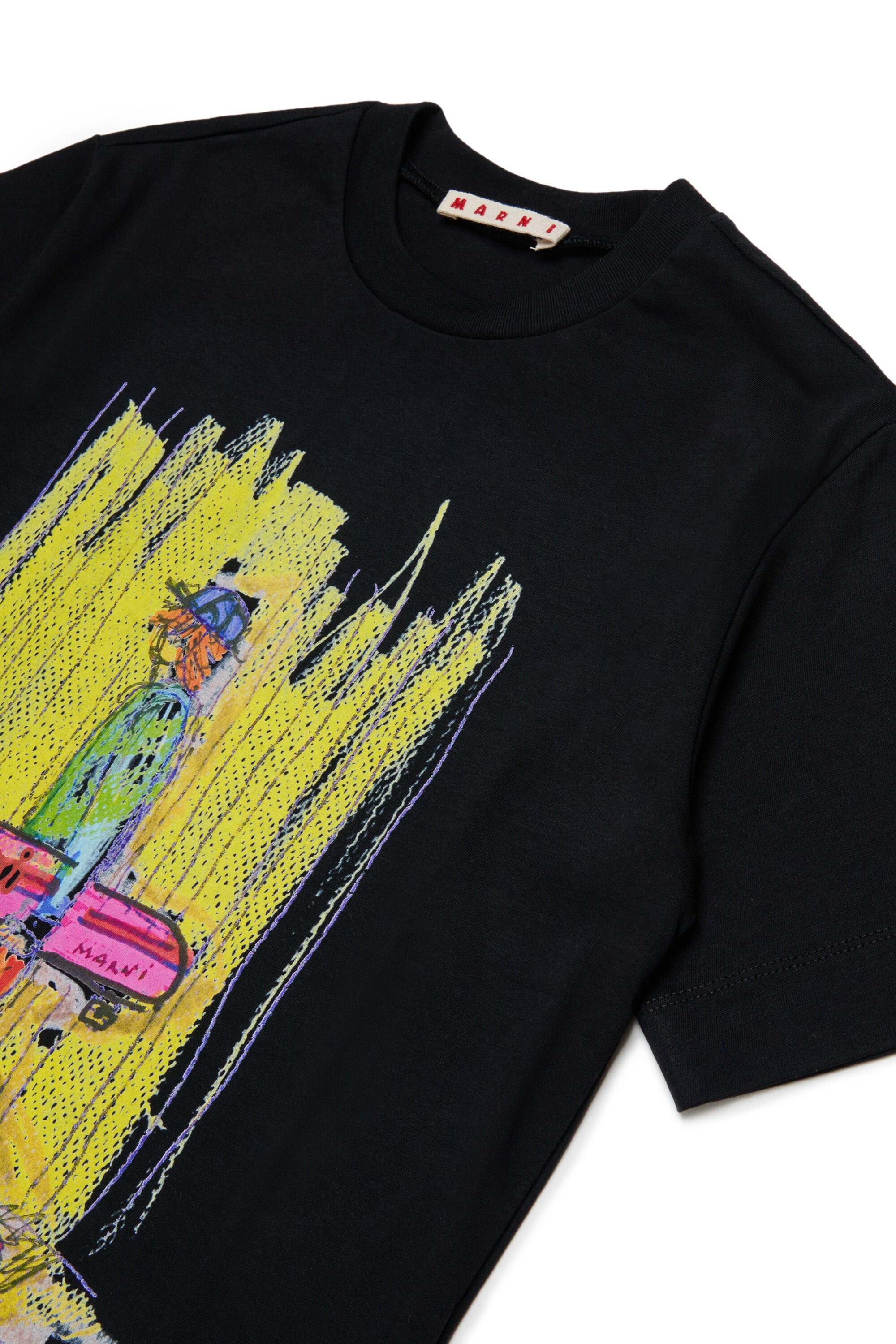 T-shirt with colorful front print