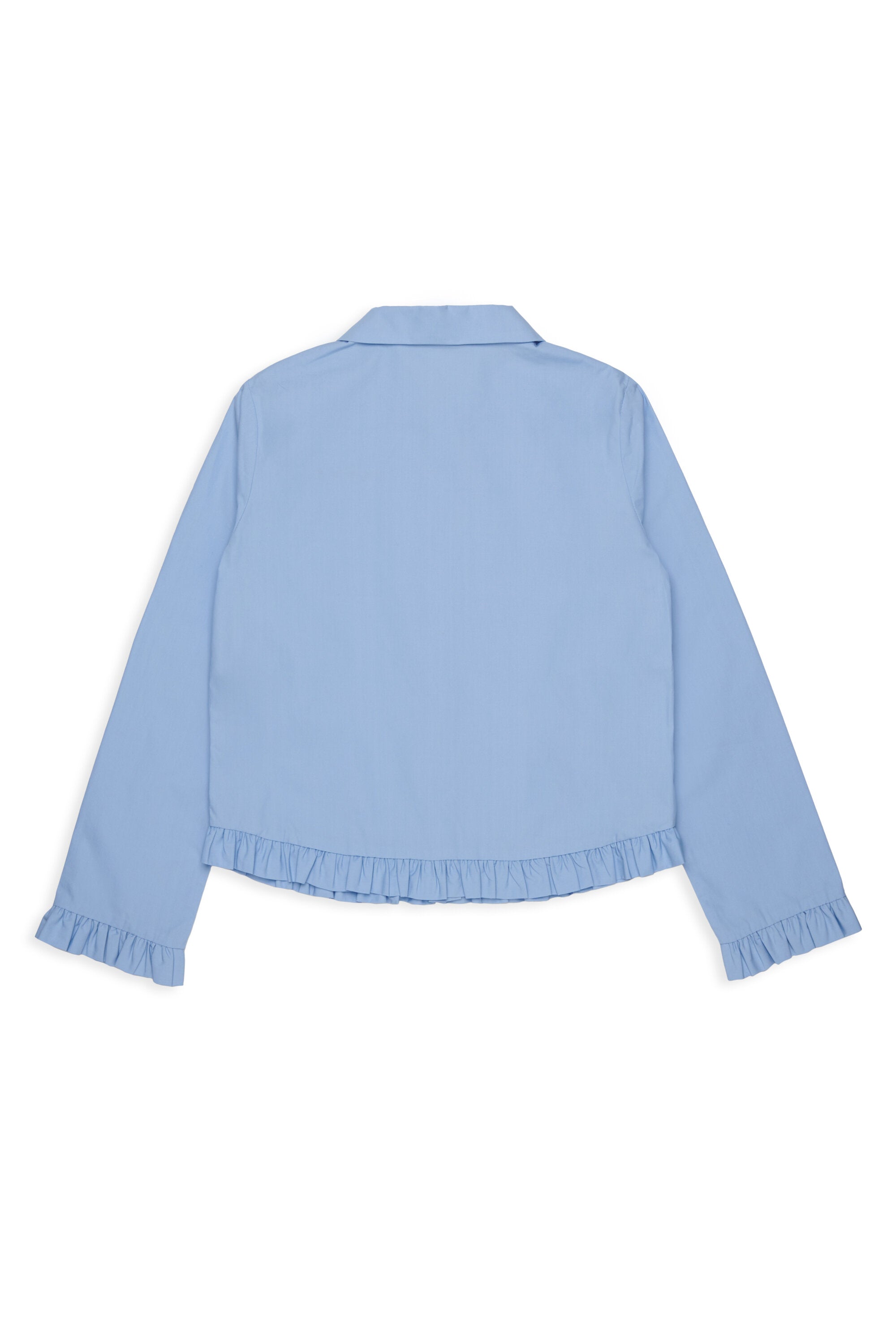 Long-sleeved shirt with ruffles
