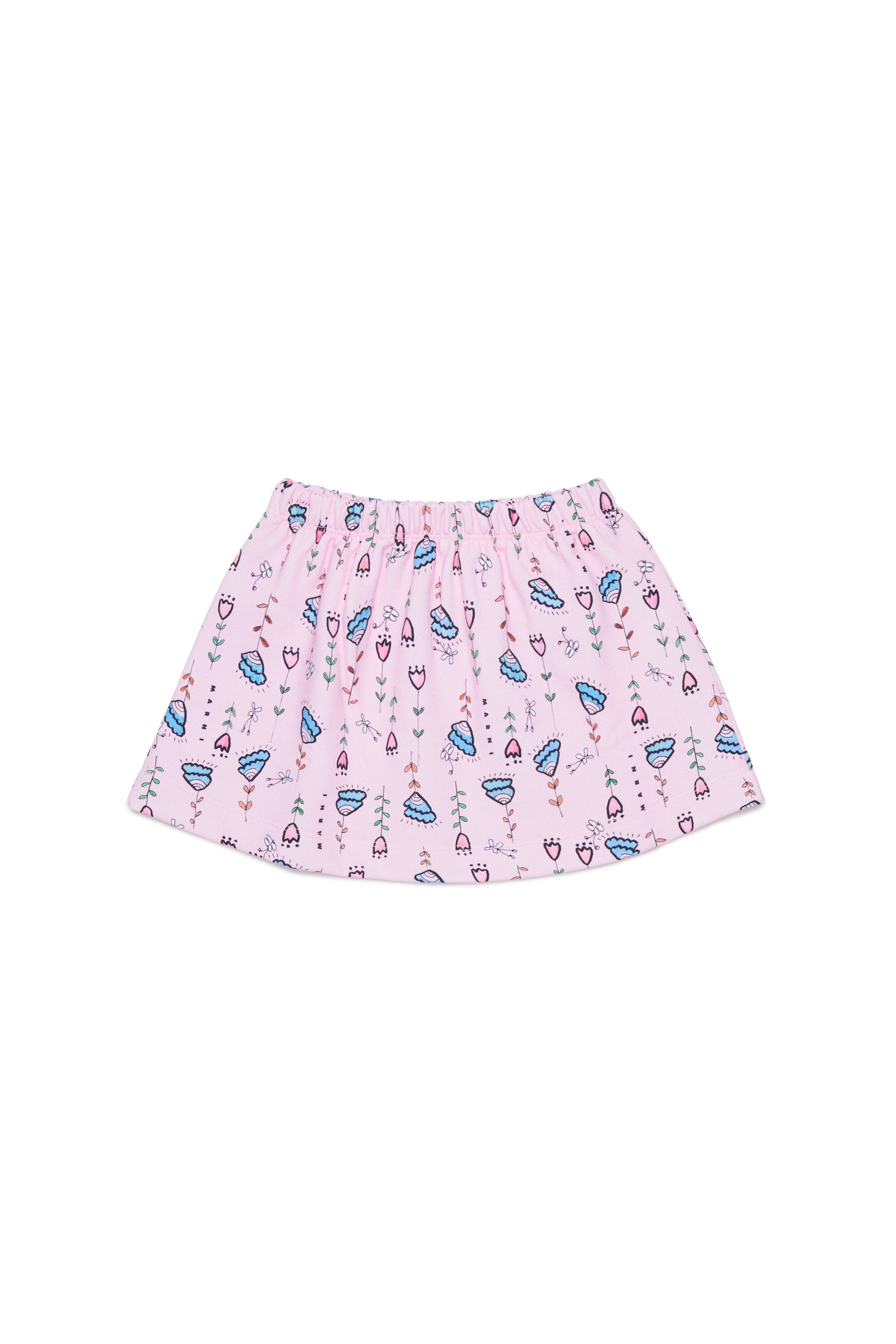 Patterned skirt with logo