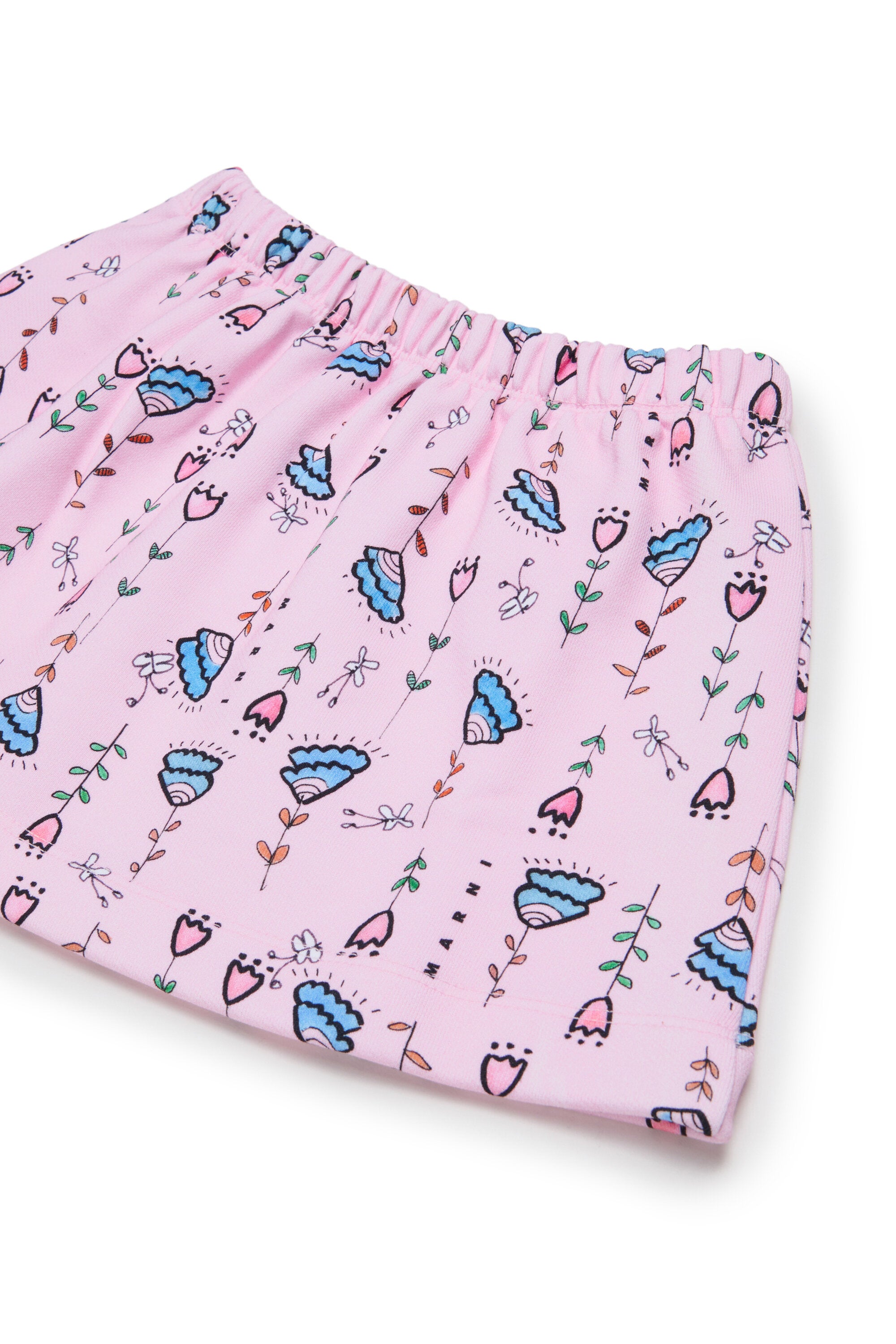 Patterned skirt with logo