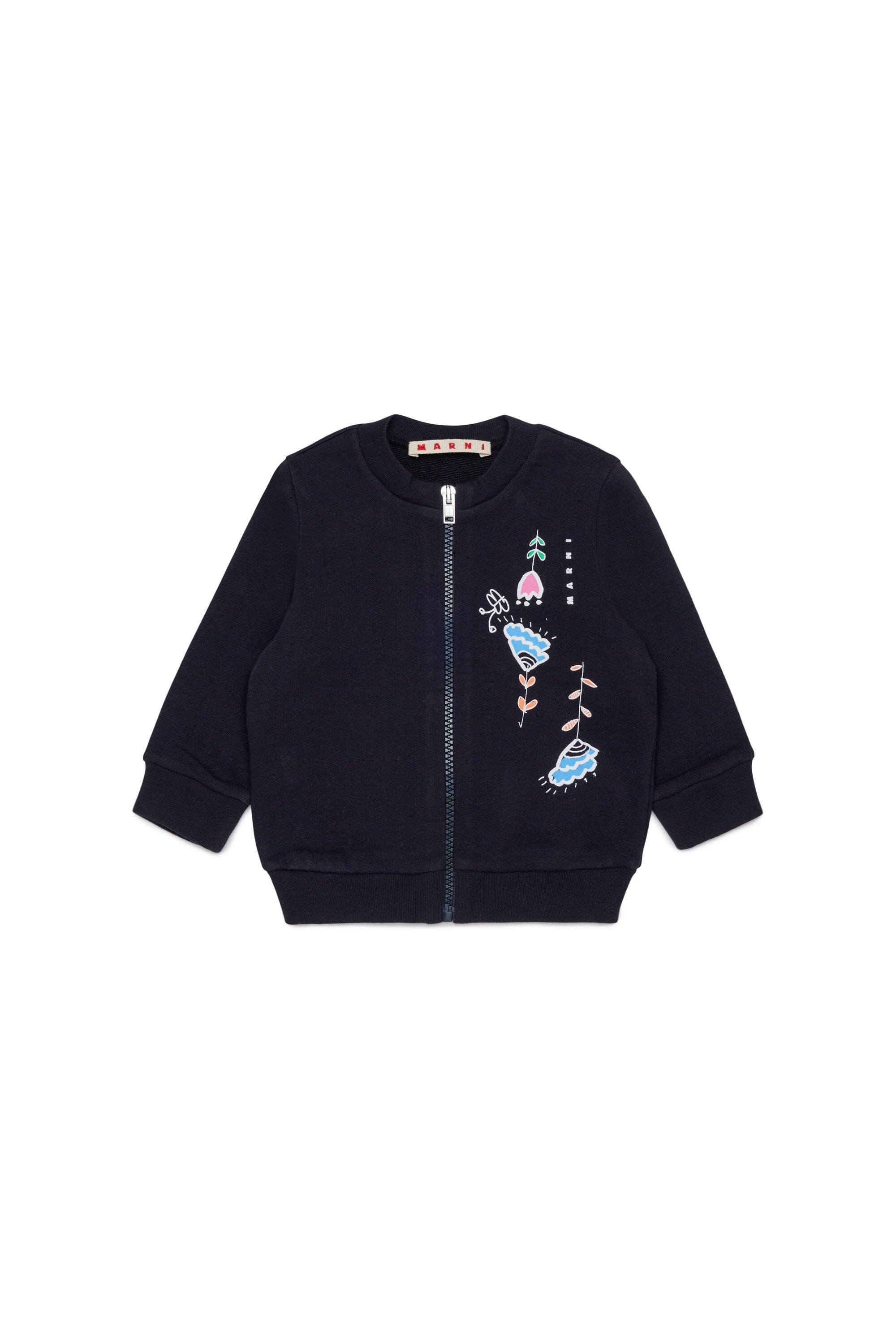 Zip-up sweatshirt with logo