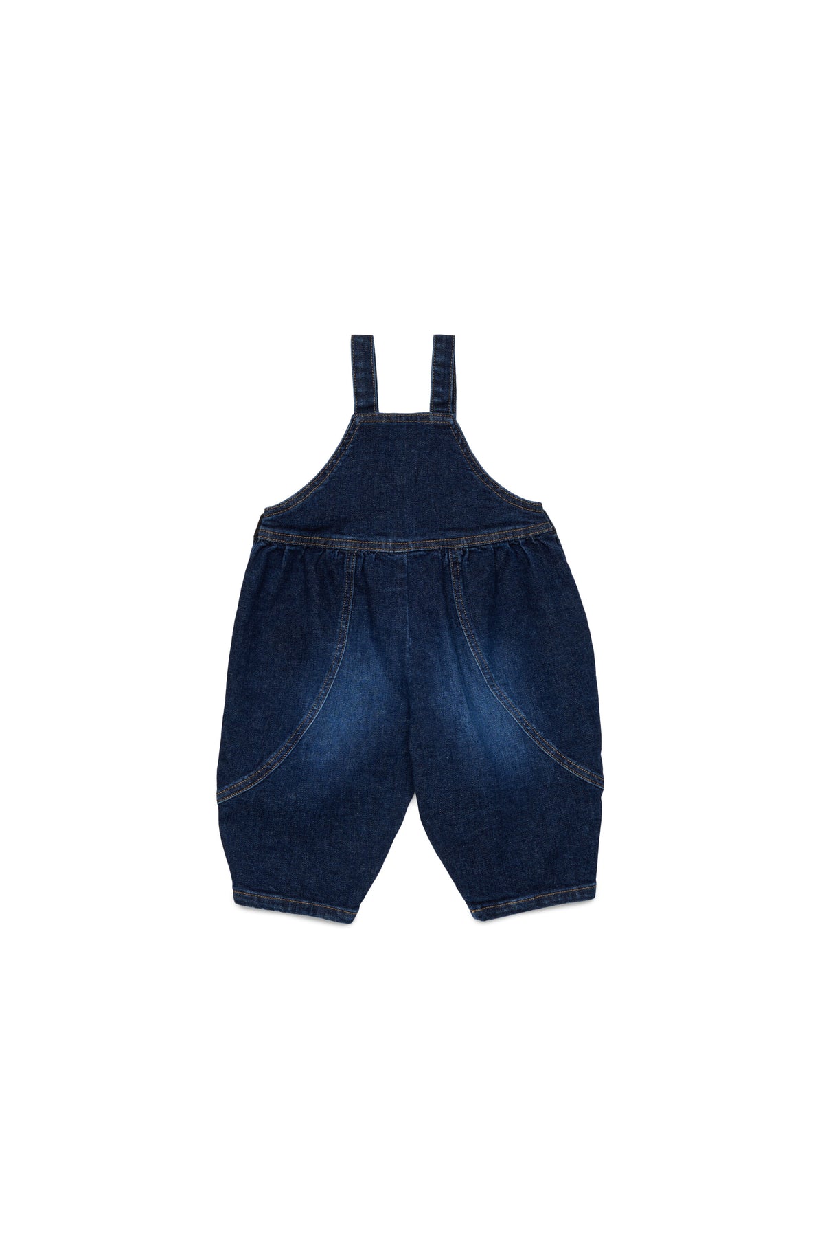 Denim overalls with logo