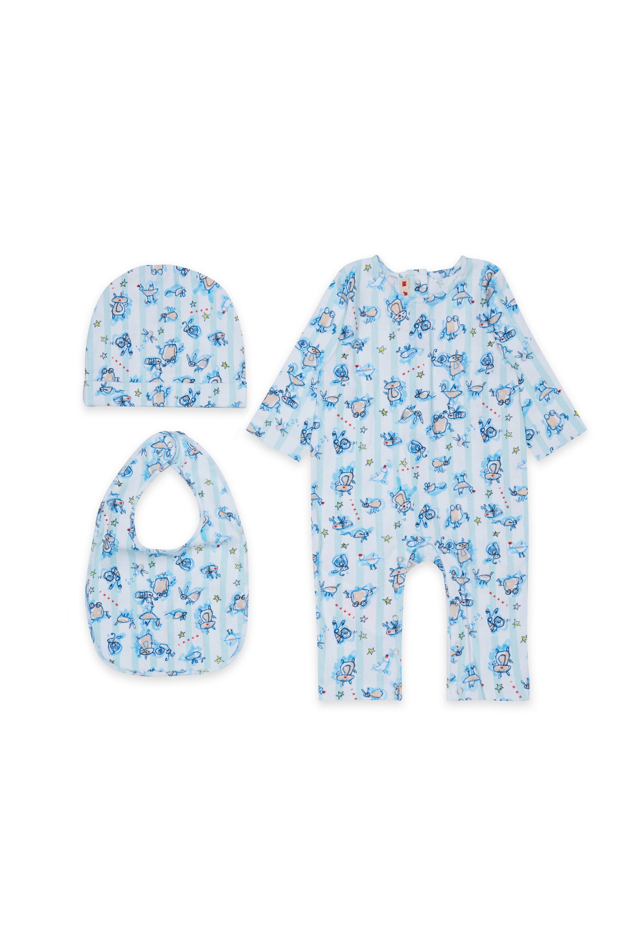 ベビーセット、総柄デザイン