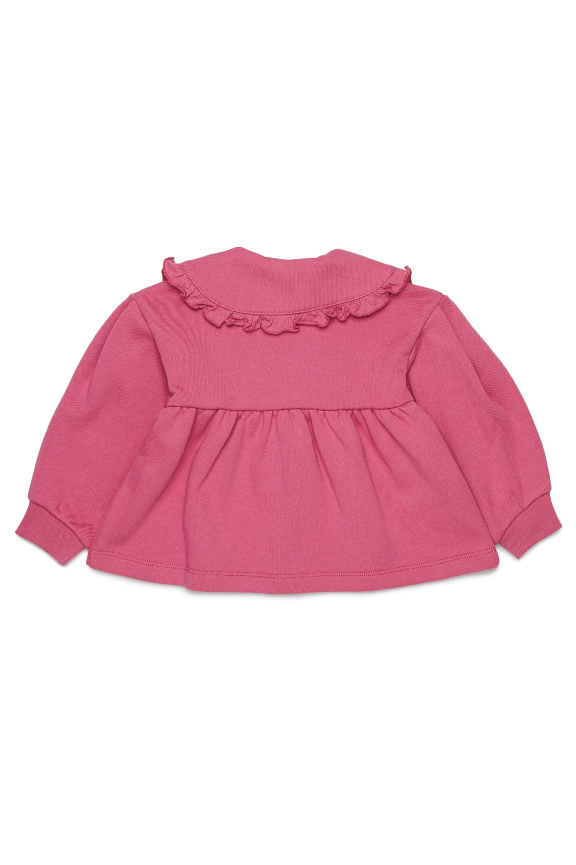 Jacket with logo and ruffles
