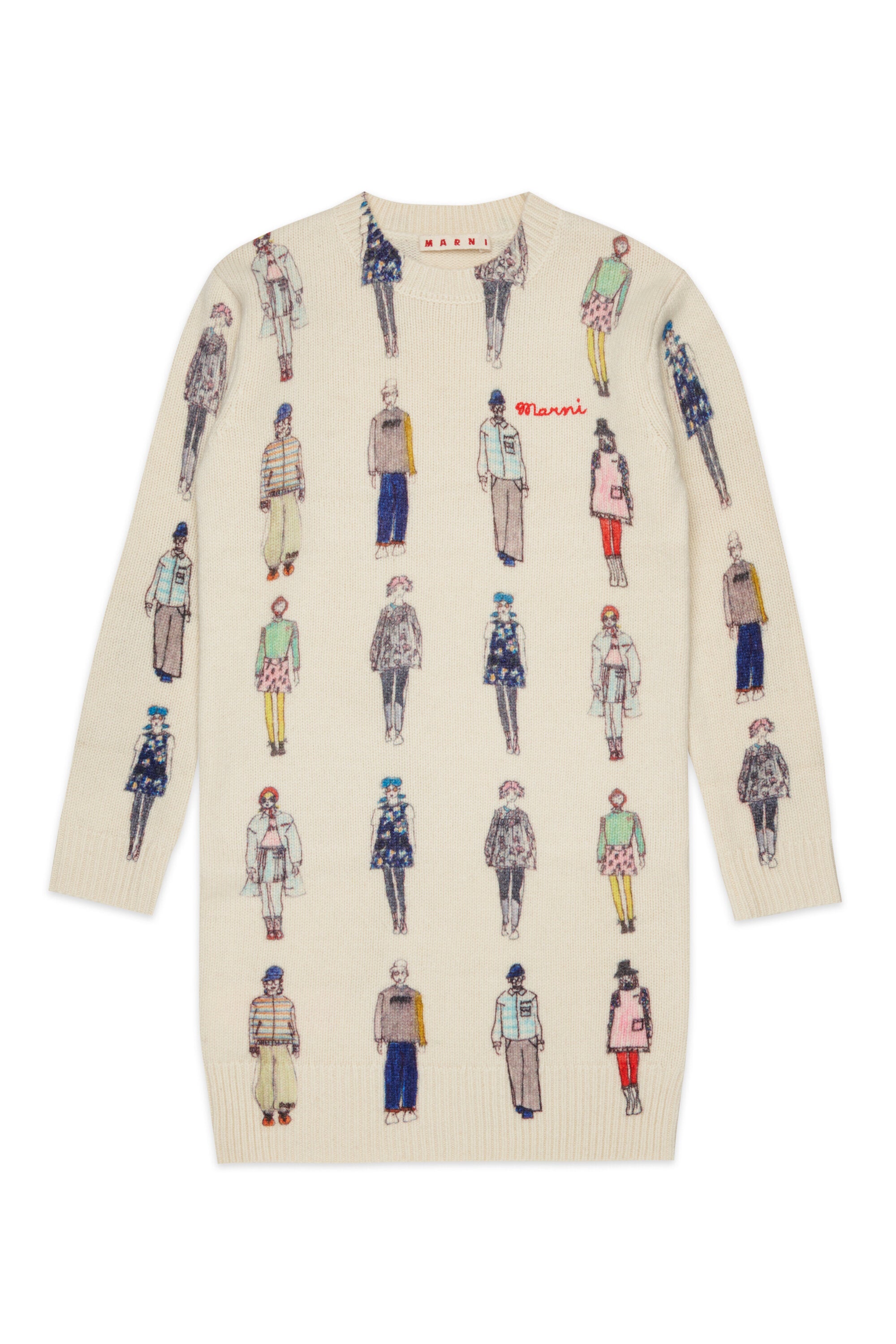 Patterned dress with logo