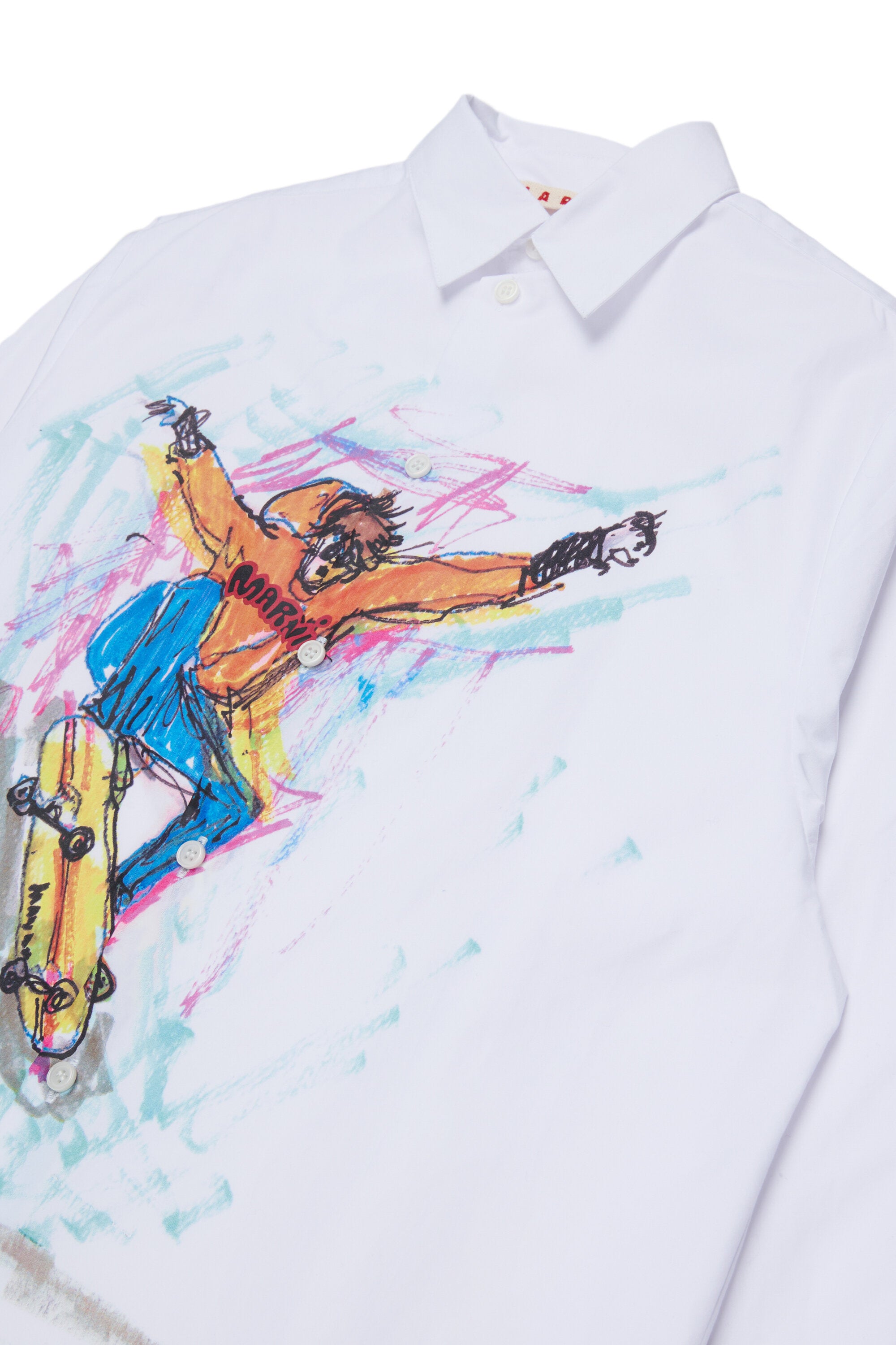 Long-sleeved shirt with skater graphic