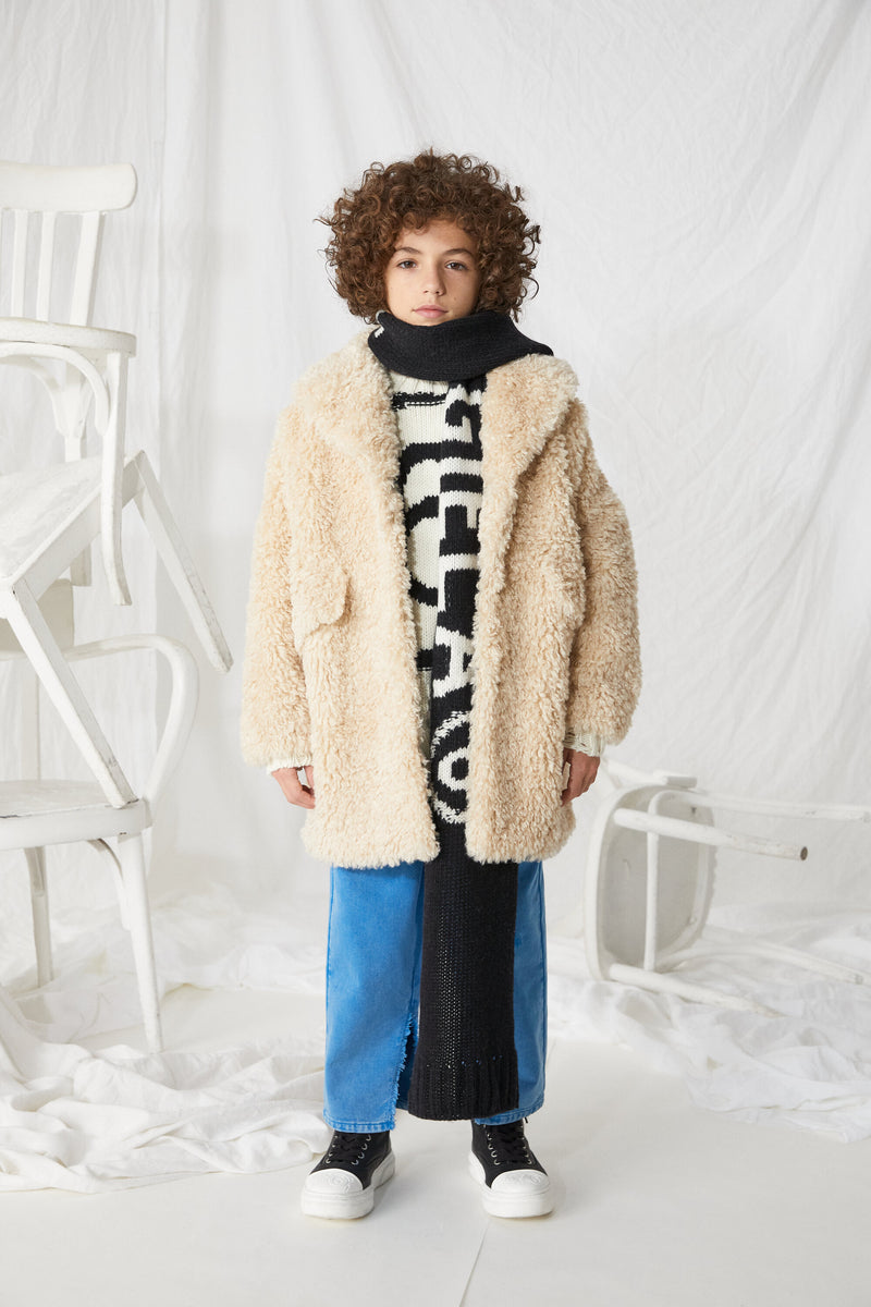 MM6 teen faux fur teddy jacket | BRAVE KID