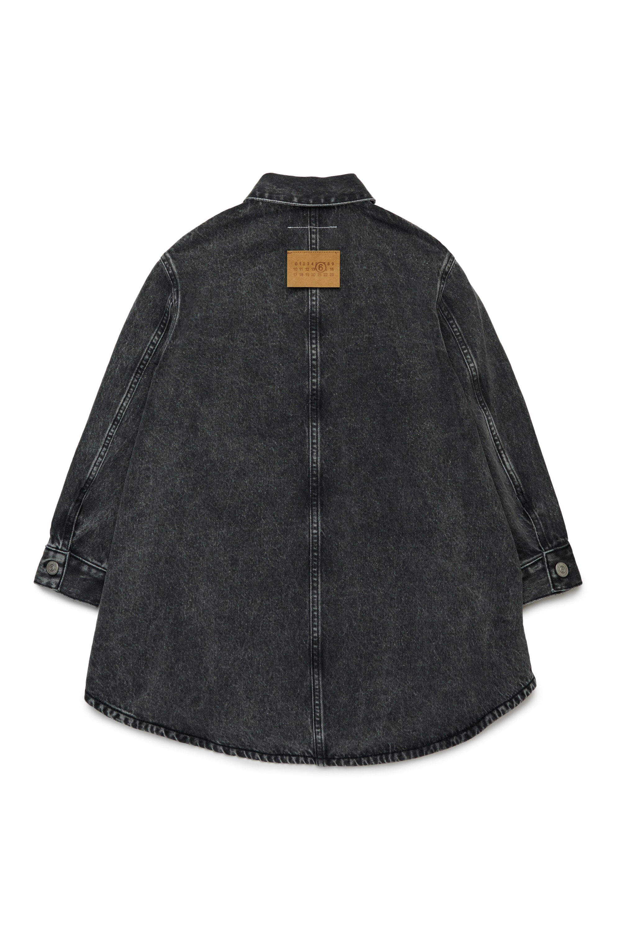 ブラック・デニム・マキシ・シャツ・ドレス