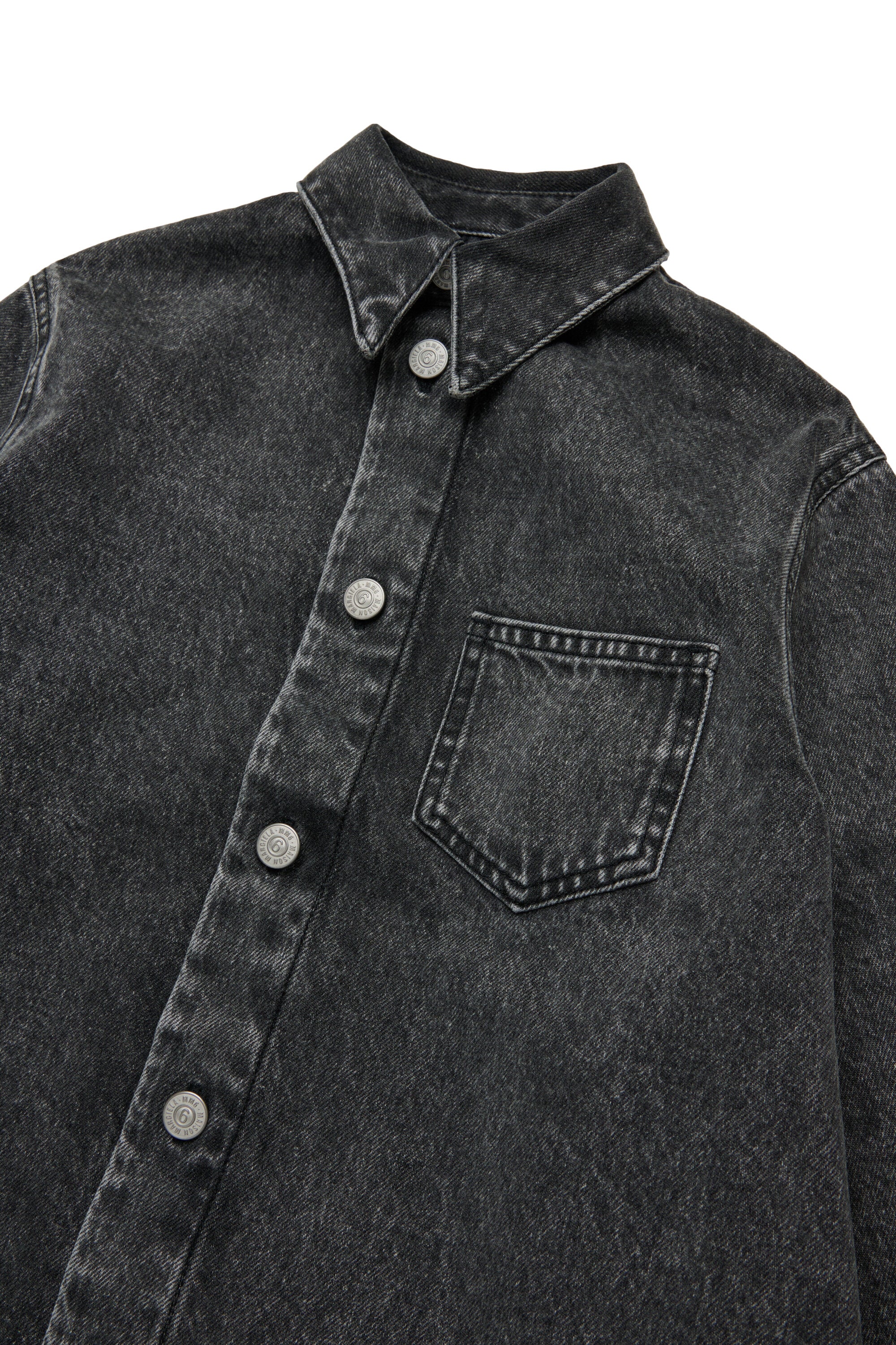 ブラック・デニム・マキシ・シャツ・ドレス