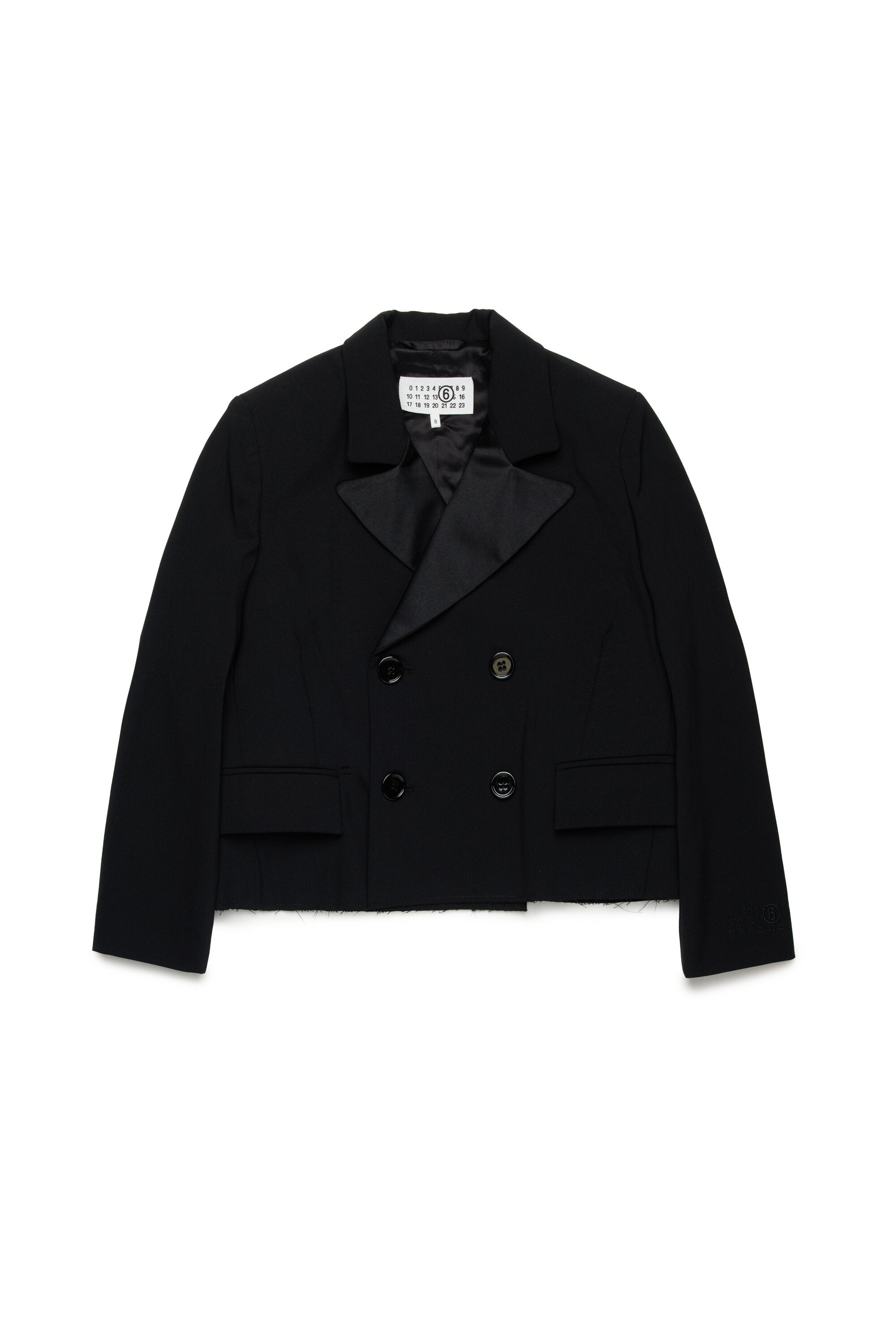 Cool wool double-breasted blazer jacket