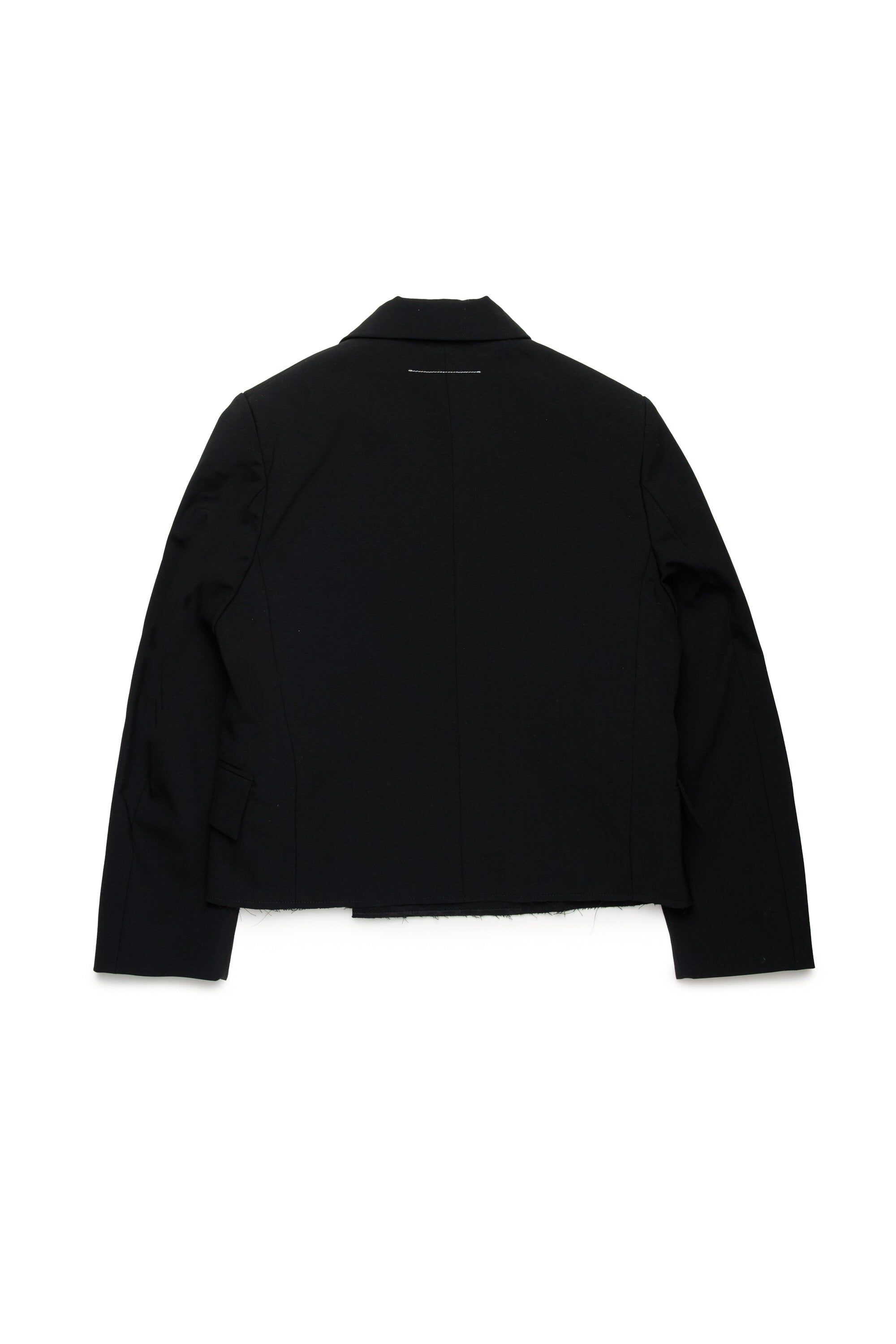 クールウールのダブルブレストブレザージャケット