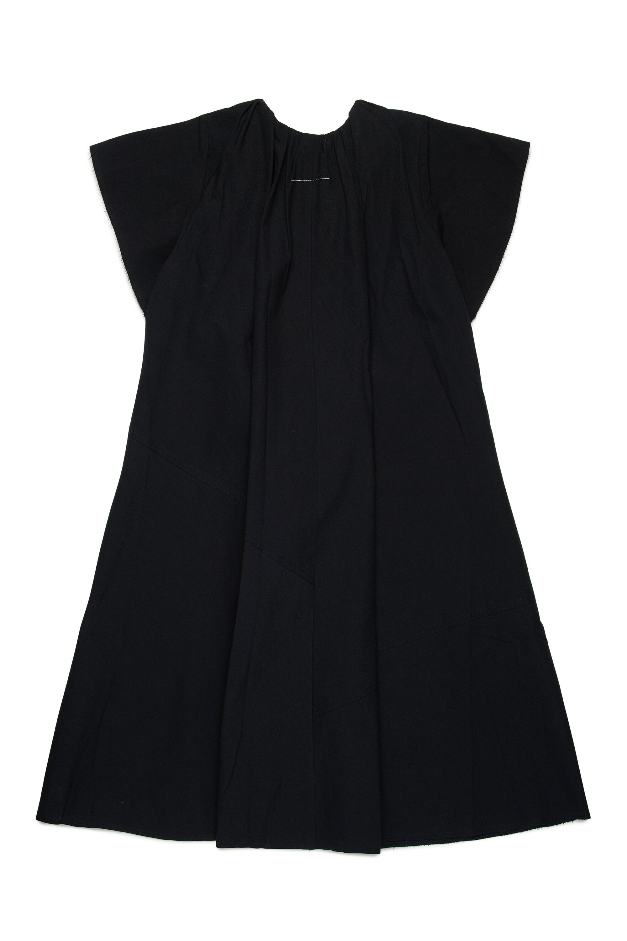 フリル付きポプリン・ドレス