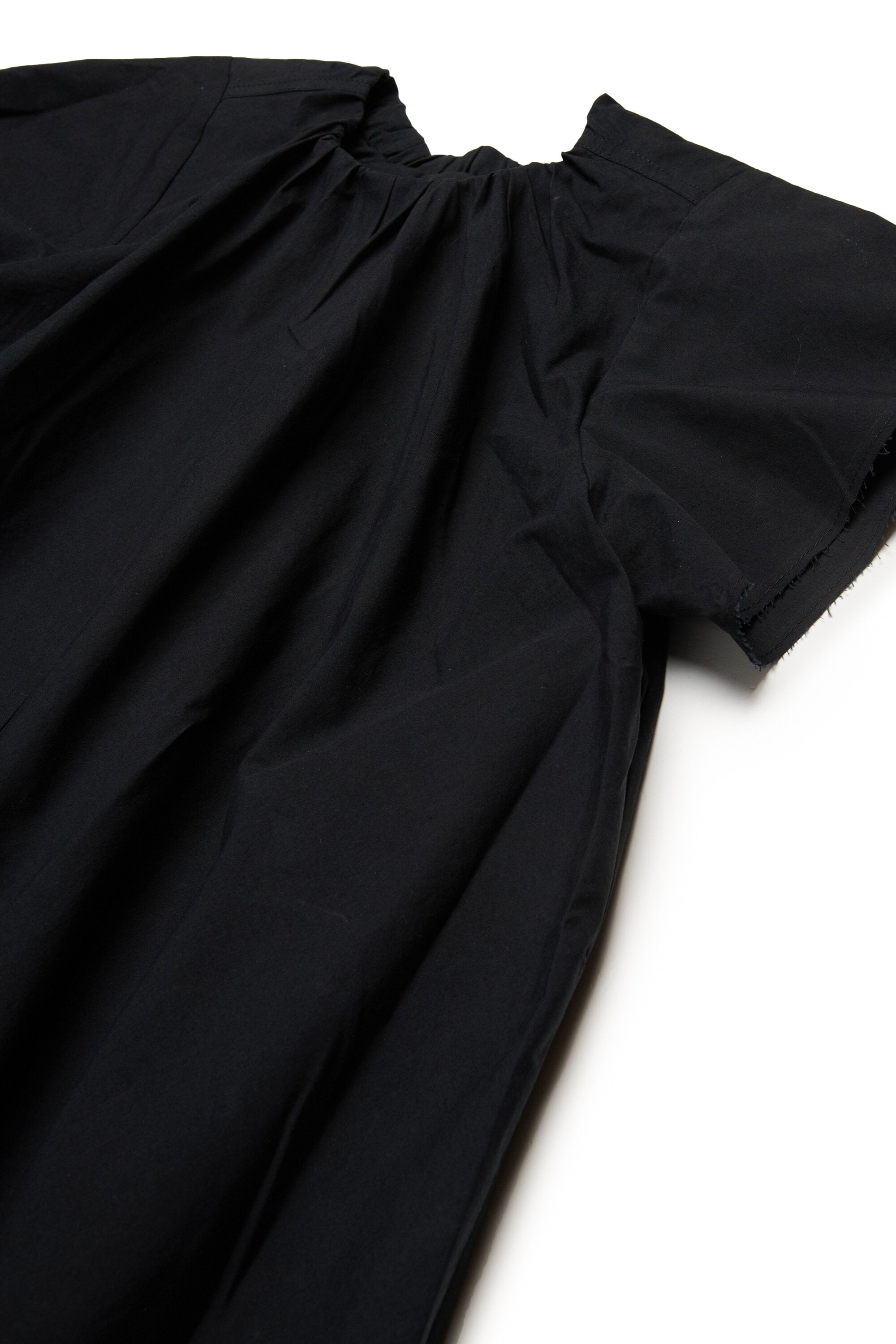 Poplin dress with ruffles